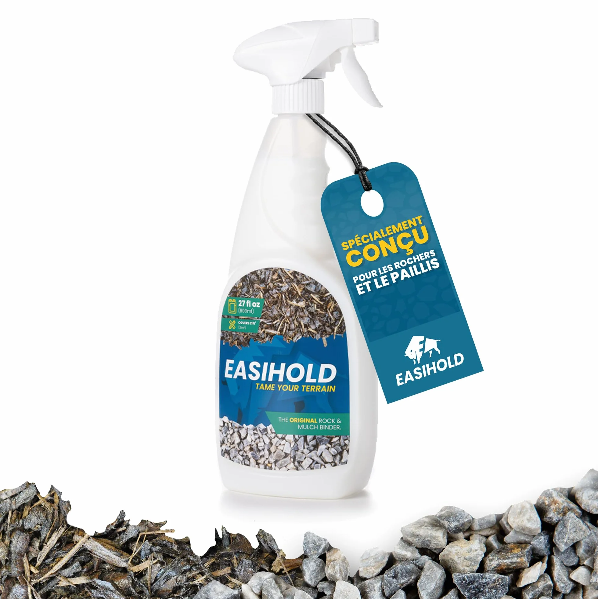 Vuba Easihold 800 ML Colle à Gravier en Résine pour Pierres, Écorces, Graviers, Bordures, Terrasses, Allées de Jardin