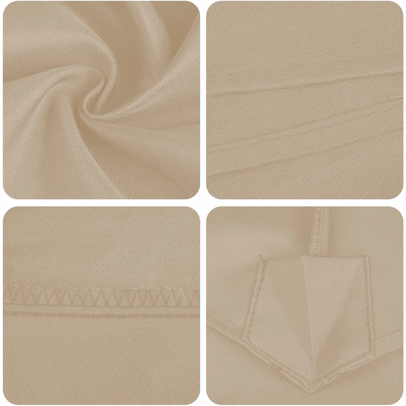 Housse de protection parasol de terrasse en polyester pour jardin extérieur