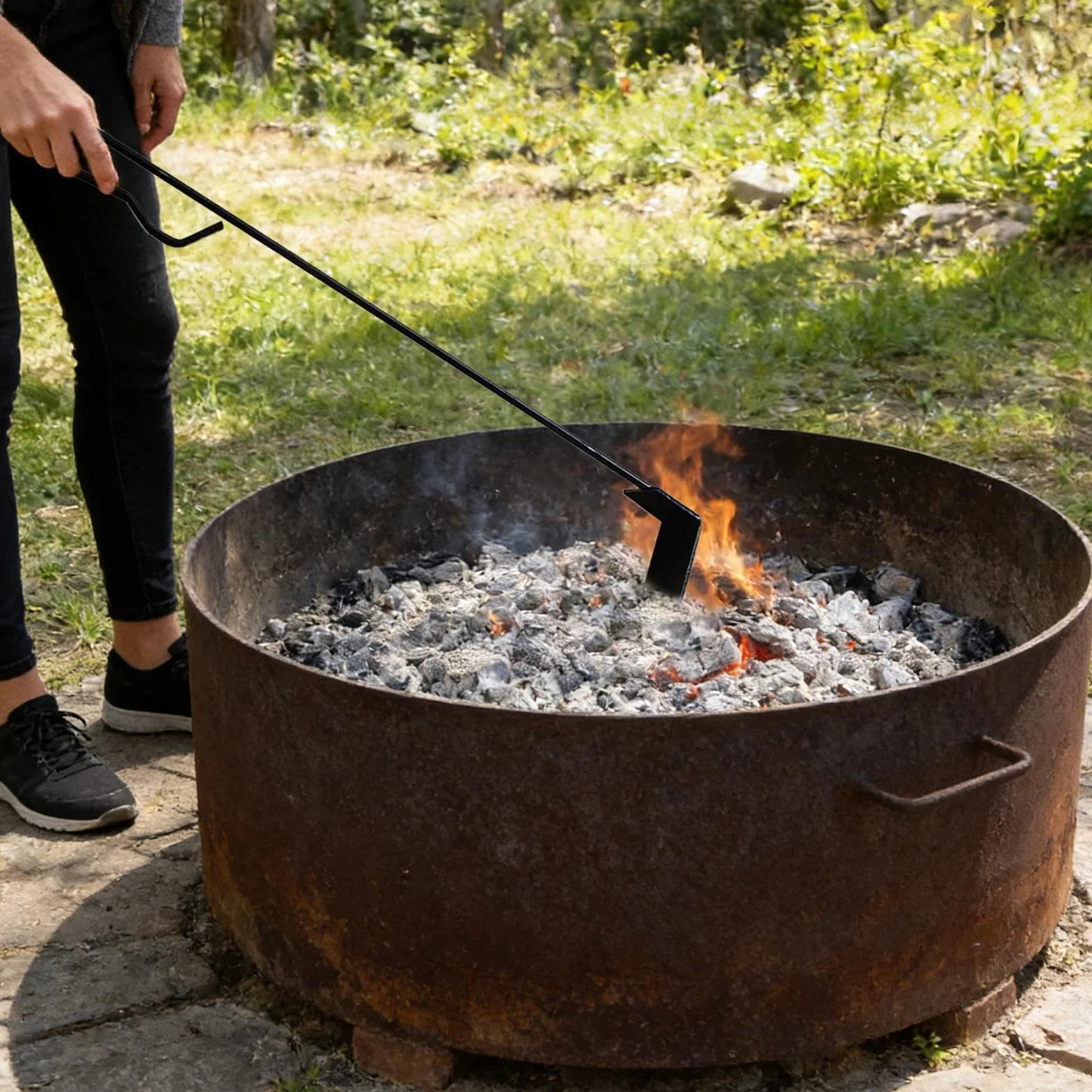 Racloir à cendres pour poêles à bois extérieur jardin - outil résistant nettoyage