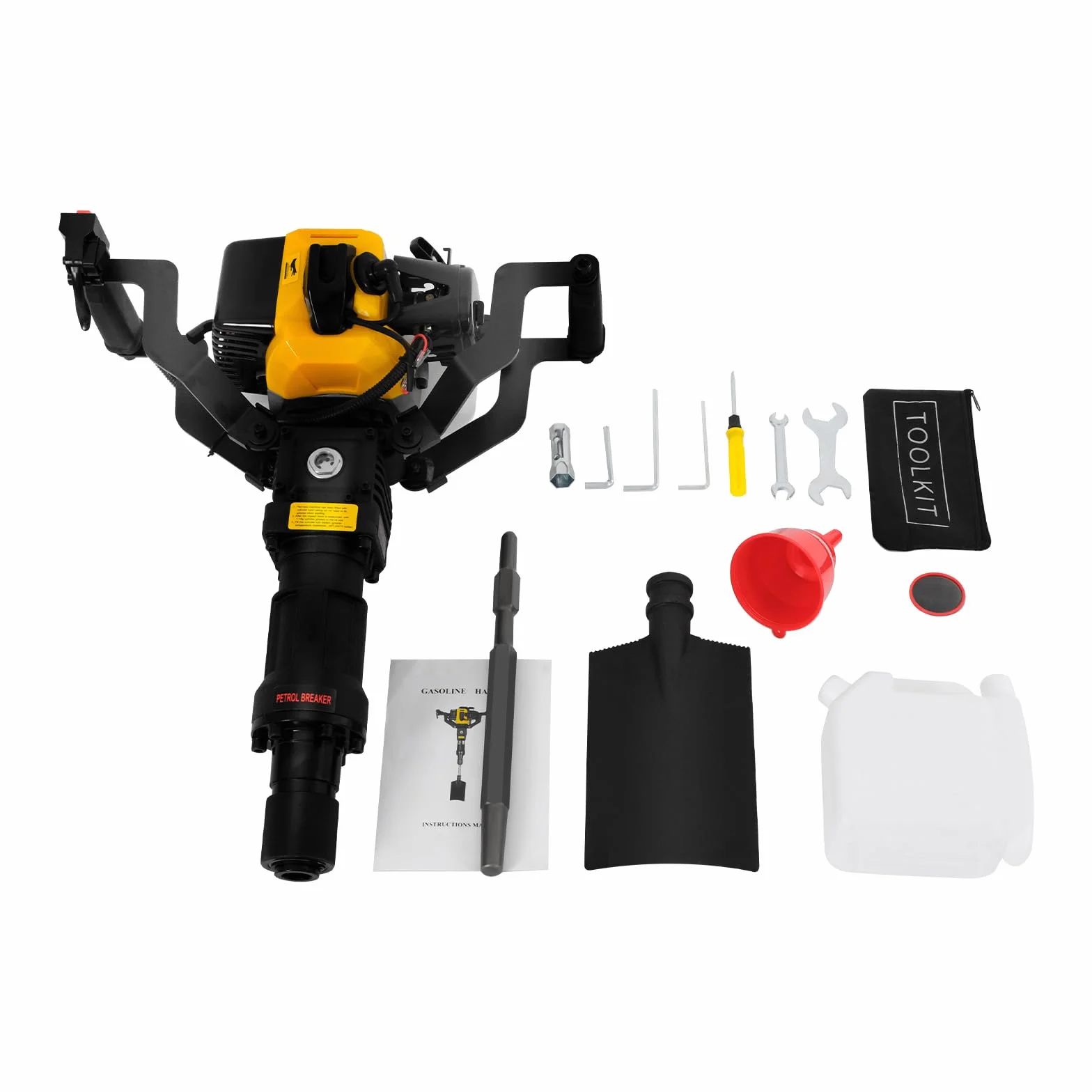 Pelle à essence portable 2 temps 52CC à main pour jardin, pelle d’arbre, pelle de jardin, machine à creuser pour jardin, ferme