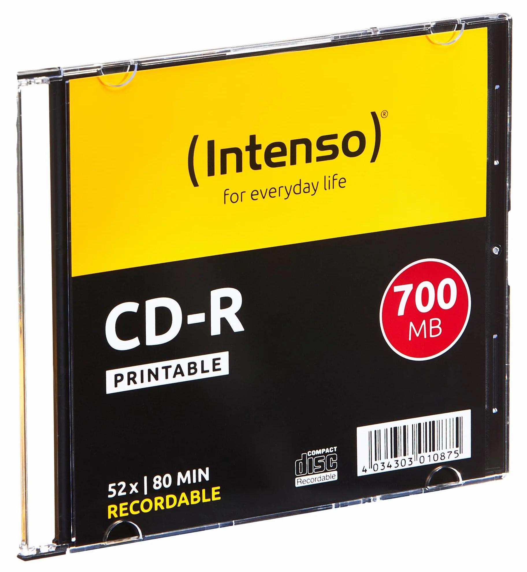 Intenso CD-R 80 700 MB 10 sztuk Slimcase Imprimable