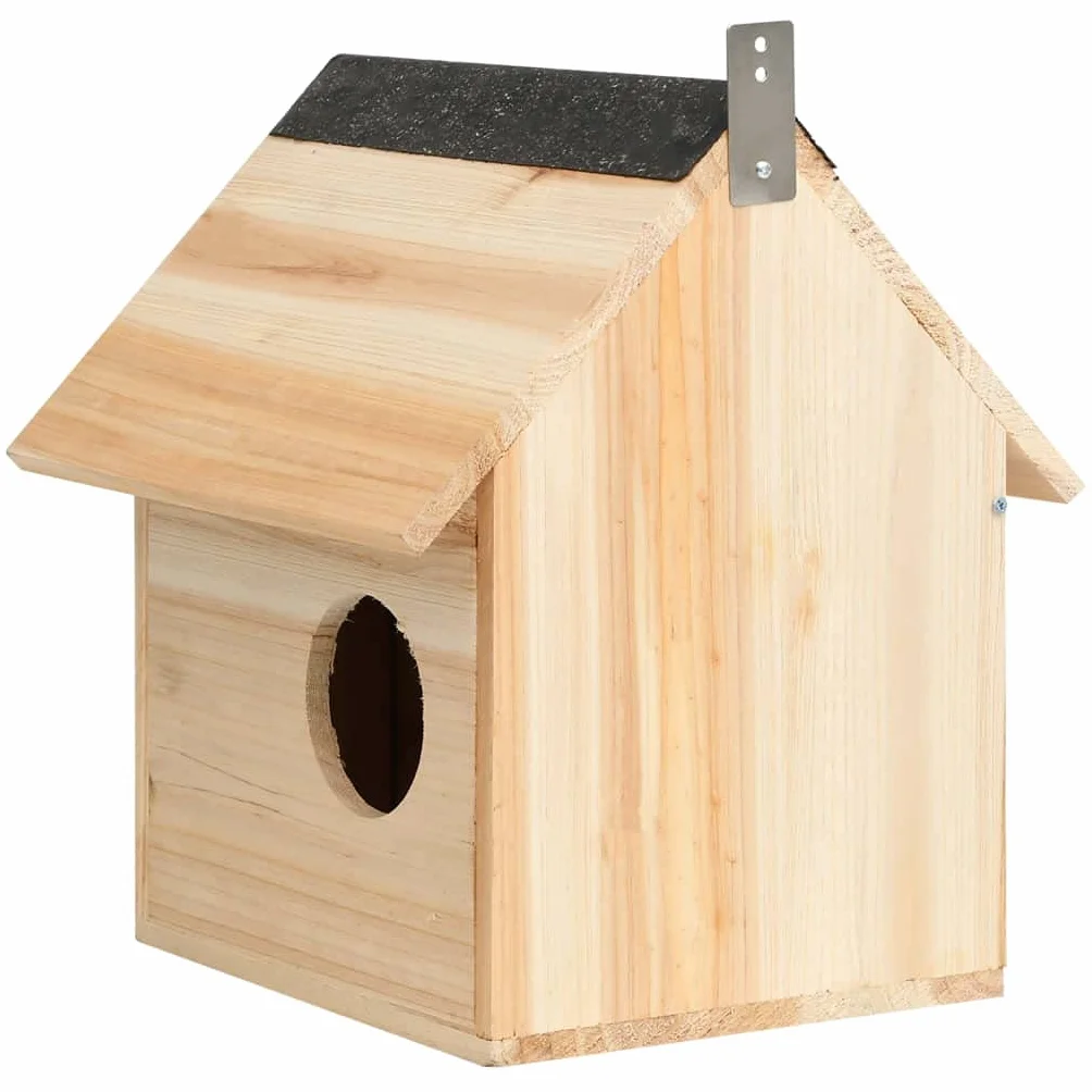 Maison pour écureuils Bois de Sapin Massif 26x25x29 cm Brun 1.4 kg