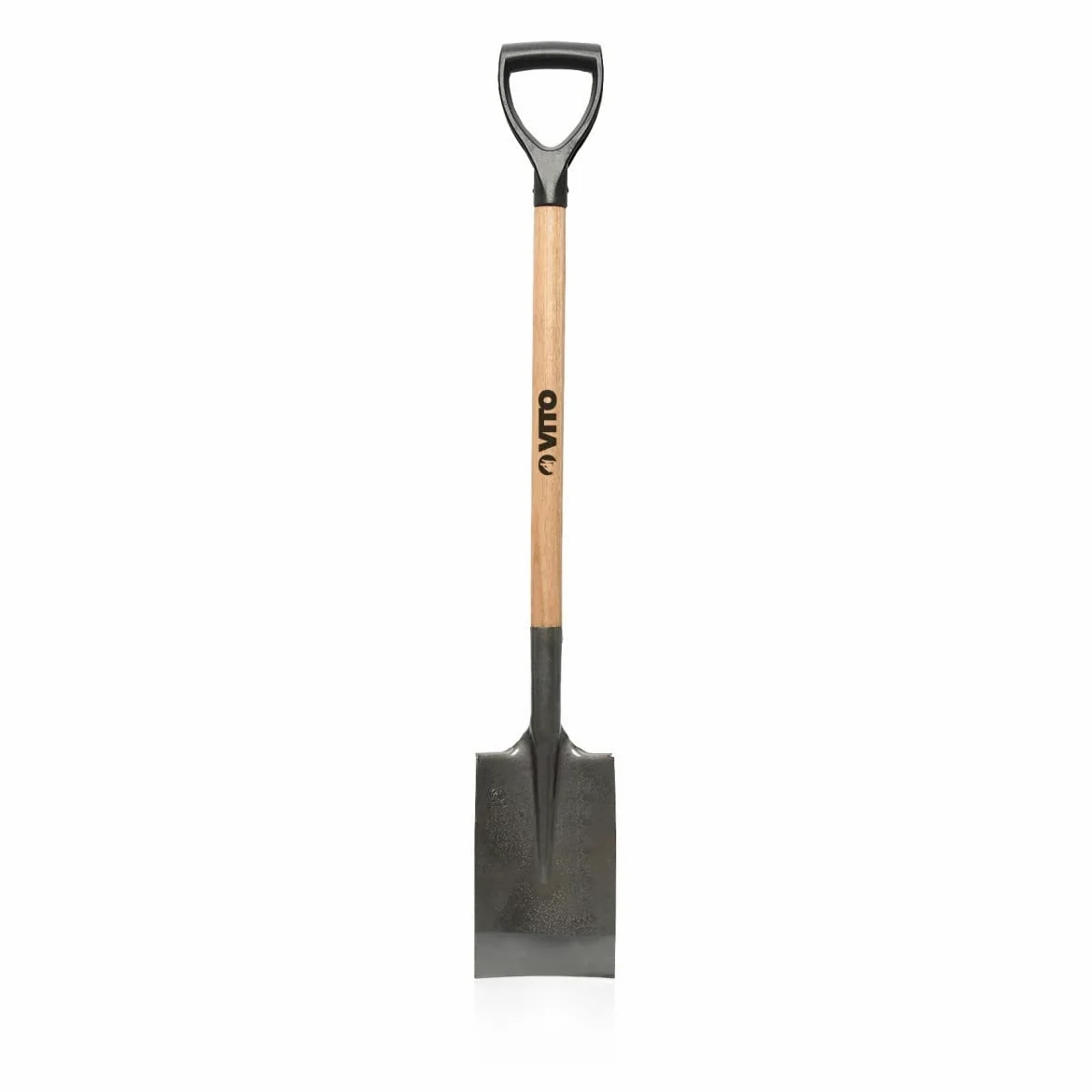 VITO - Pack 4 Outils de Jardin Acier Haute qualité Manche en Bois Poignée Ergonomique Fourche + Pelle carrée + Pelle Ronde + Bêche