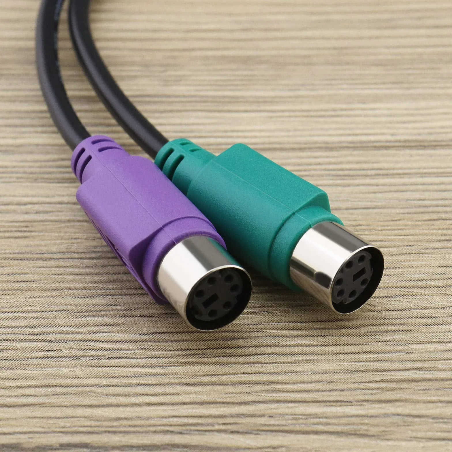 Adaptateur PS2 vers USB Lot de 2 Convertisseur Y Clavier Souris Plug and Play KVM 20 cm