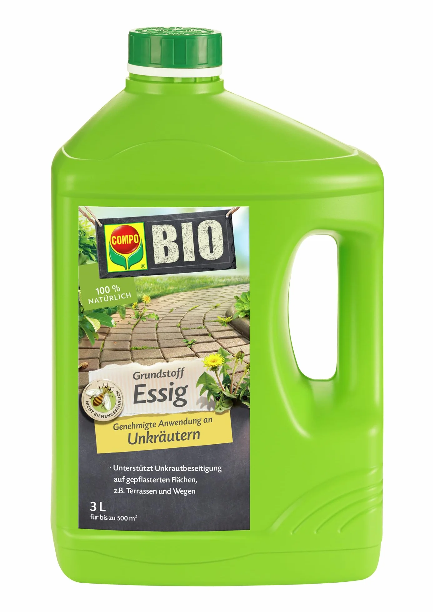 COMPO Vinaigre bio 3 l pour 500 m² éliminer mauvaises herbes