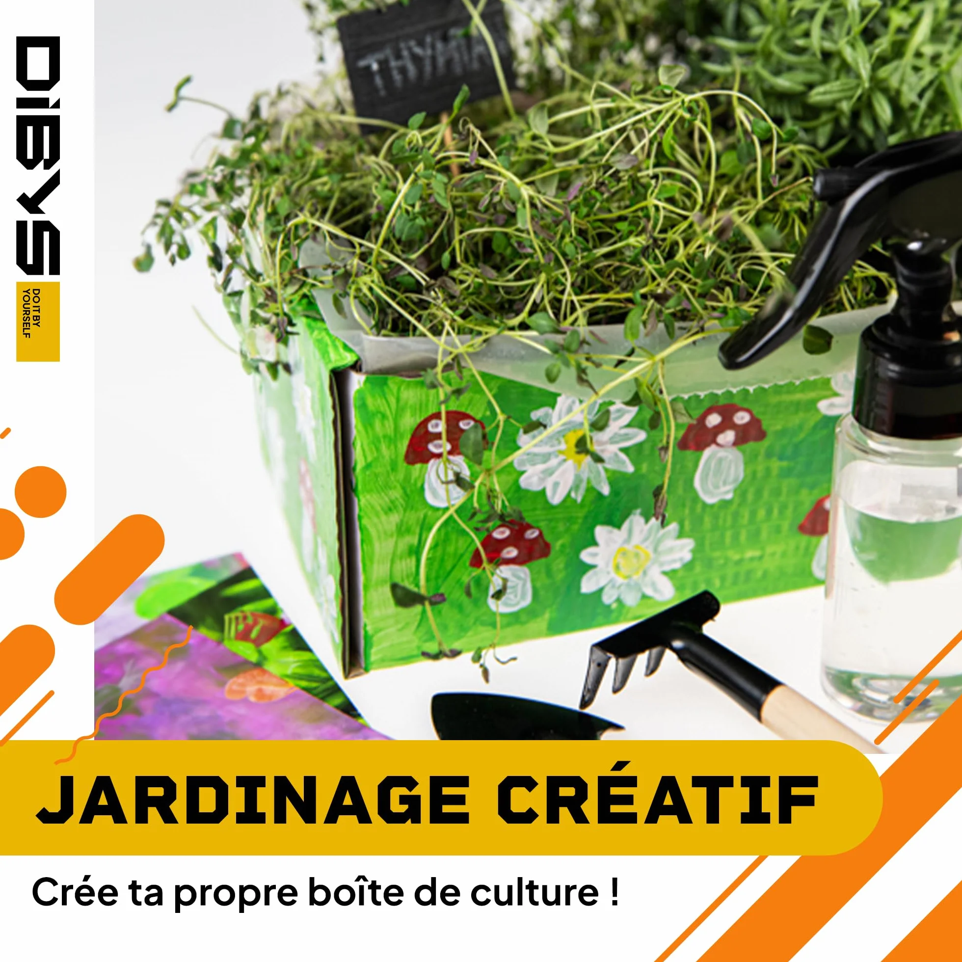 Kit de Jardinage pour Enfant Herbes Aromatiques avec Graines Outils en Bois Terre Set Plantation Thym Basilic Origan Romarin