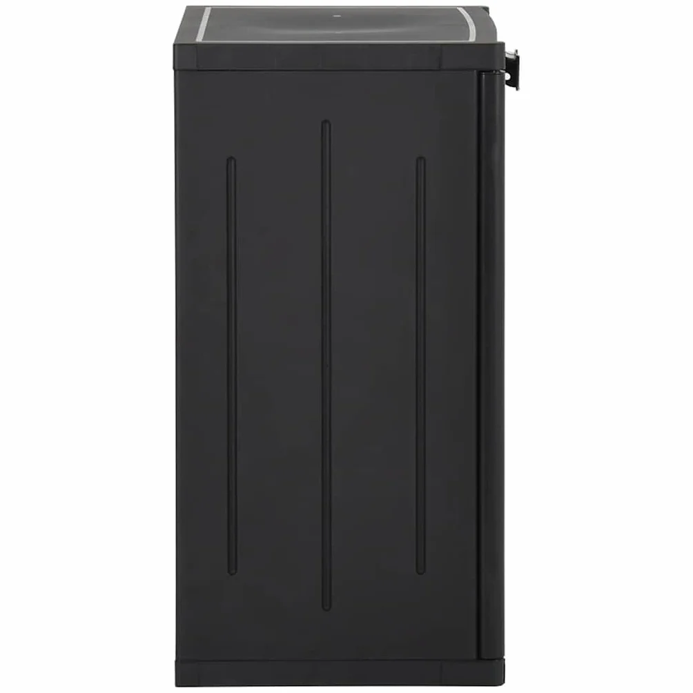 Armoire de rangement jardin Noir 65x45x88 cm PP Rotin