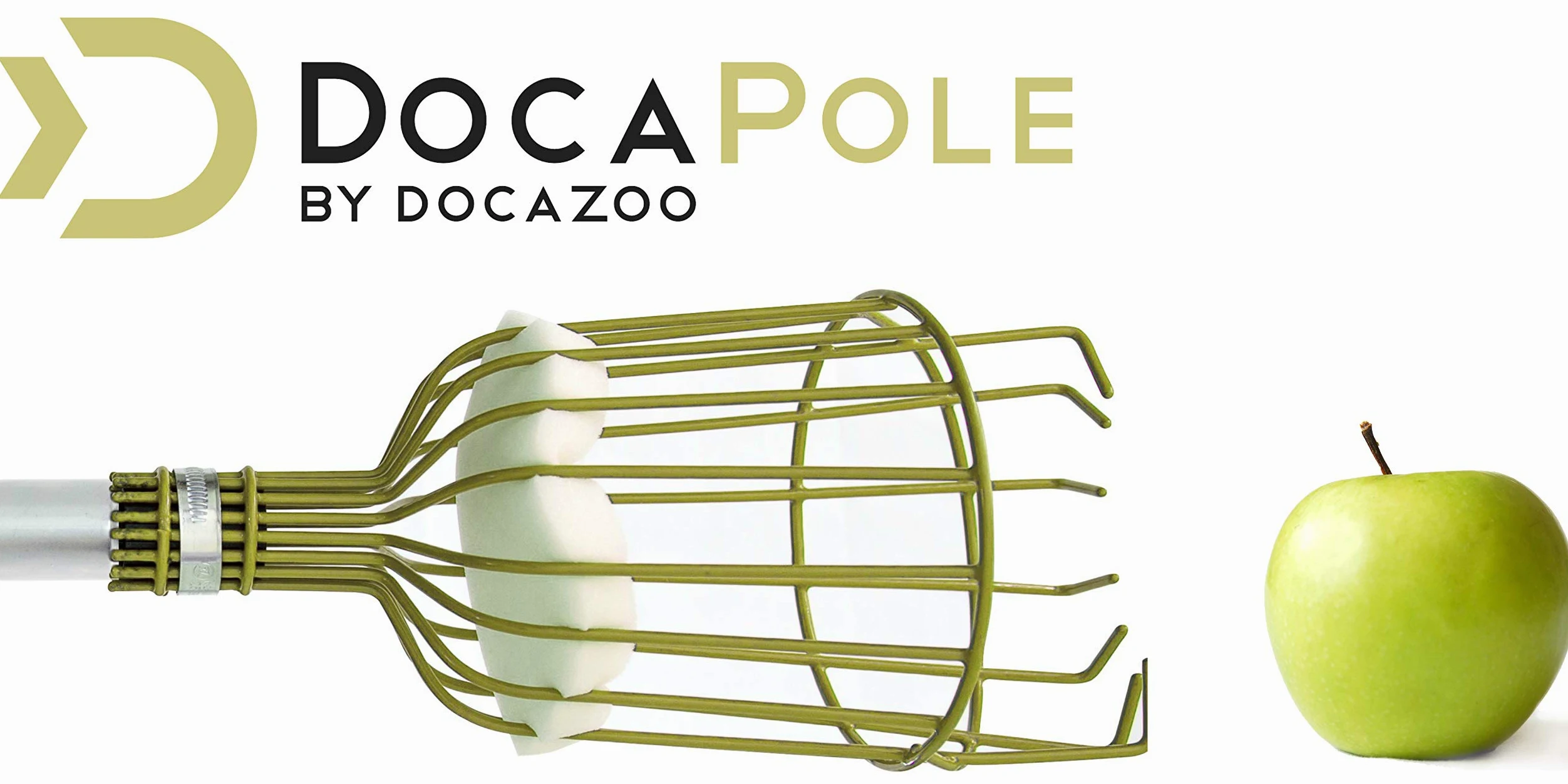 DocaPole - Cueille Fruits/Perche télescopique - pour Pommes/avocats/Oranges/Autres Fruits - 1,5-3,6 m (5-12 Pieds)