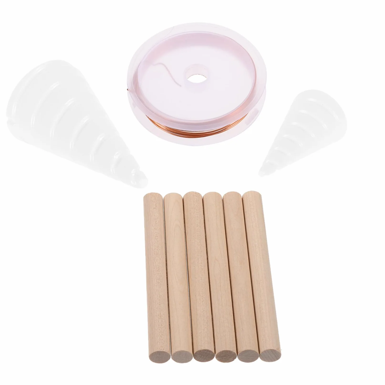 Toddmomy Lot De 5 Outils De Jardinage Antenne De Jardinage en Cuivre Chariot À Outils De Jardin Outil De Fabrication De Bobines De Cuivre Outil De Fabrication De Tiges De Cuivre pour