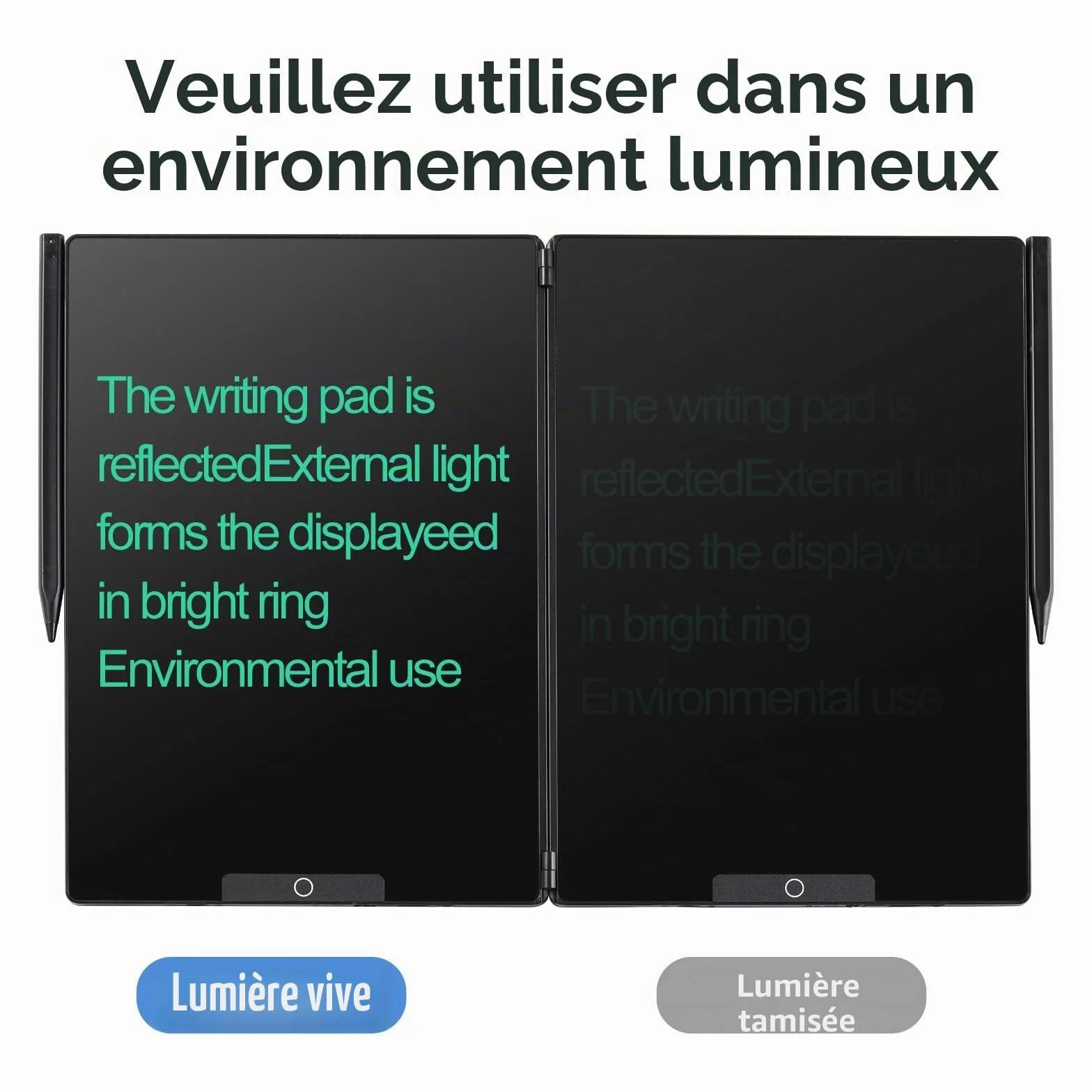 Czemo Tablette LCD Écriture Adulte 14.3 Pouces Réutilisable Ardoise Électronique Bloc Notes