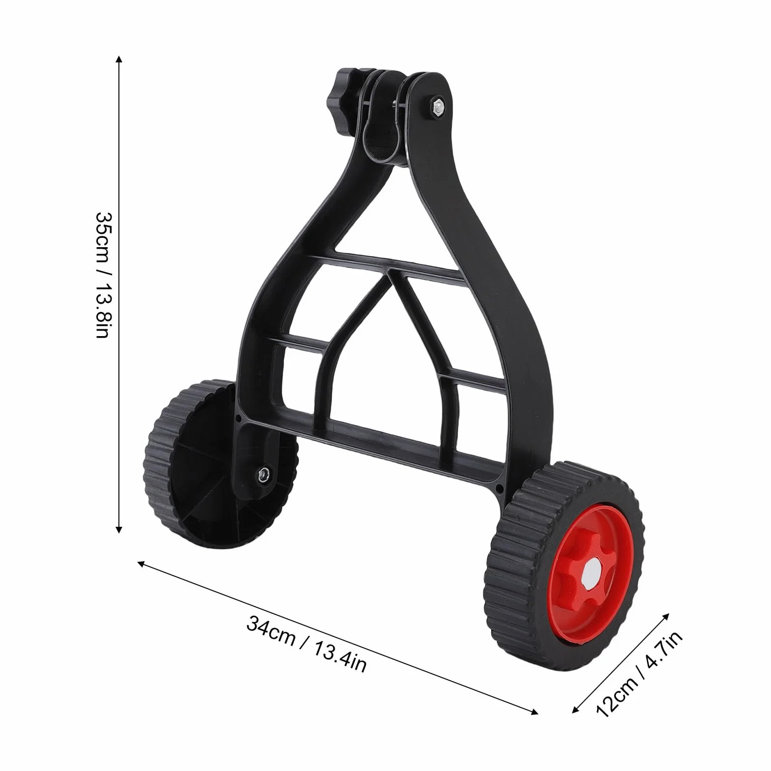Roue de Support Réglable pour Tondeuse, Métal Plastique, Cadre Triangulaire