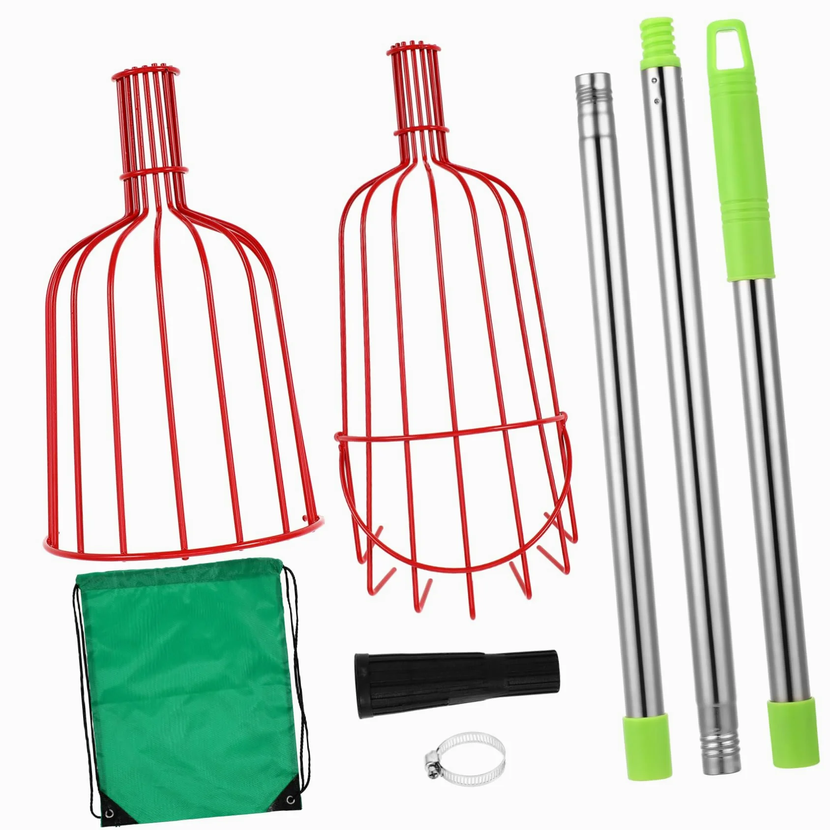 Artibetter Cueille-Fruits Extensible avec Panier pour Pommes Oranges Et Poires Outil pour Fruits avec Perche