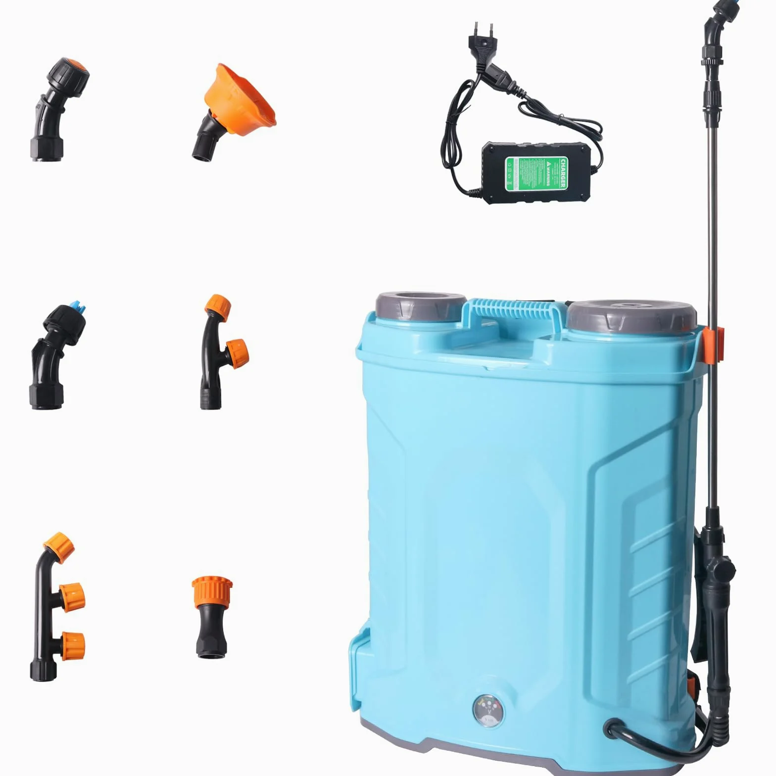 Pulvérisateur à Dos Électrique 16L, Pulvérisateur de Jardin Électrique avec 6 Buses de Brumisation Réglables, Pulvérisateur Rechargeable avec Batterie pour Arrosage et Nettoyage de Pelouse