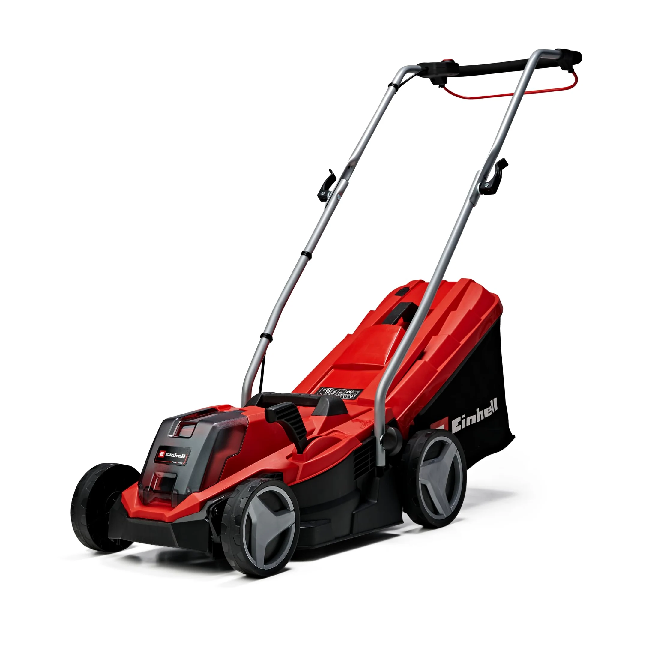 Einhell Tondeuse à Gazon sans Fil GE-CM 18/33 Li Kit Power X-Change (18V, Largeur de Coupe 33cm, Surface conseillée 200 m²) avec Batterie 4,0 Ah et Chargeur + Coupe-Bordures sans Fil GE-CT 18 Li