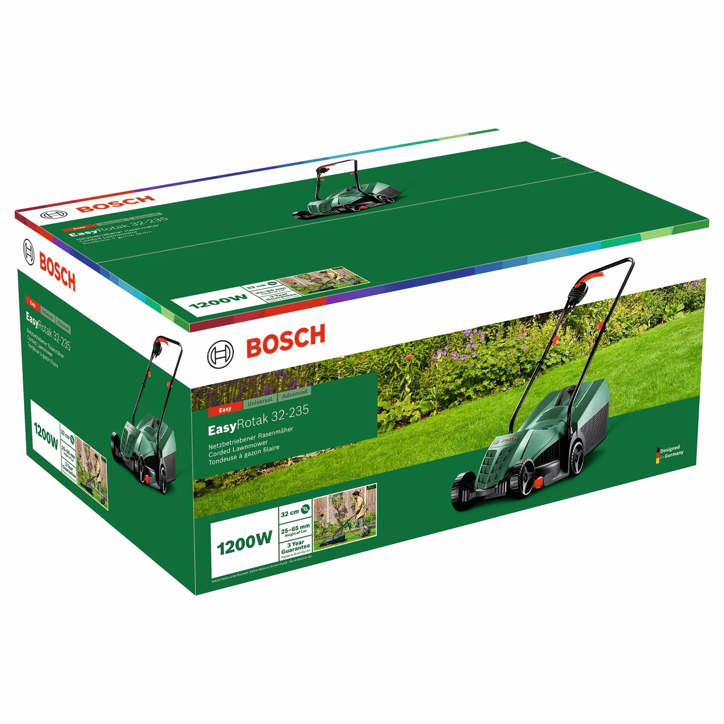 Bosch Tondeuse à Gazon Filaire EasyRotak 32-235 1200 W 32 cm 31 L