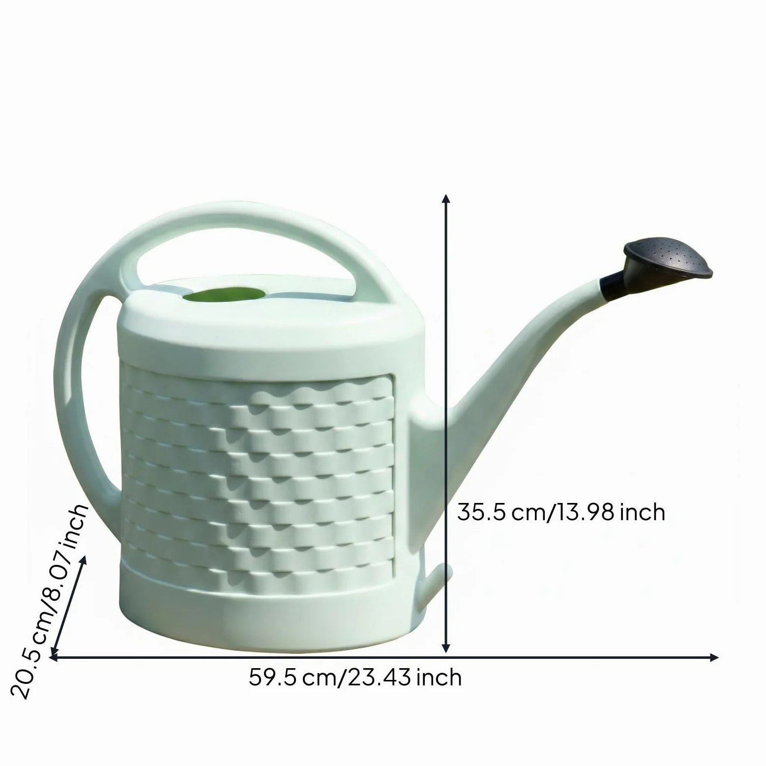 Arrosoir à Bec Étroit Pulvérisateur Doux Outil D'arrosage Résistant pour Intempéries, Vert Matcha, 12L