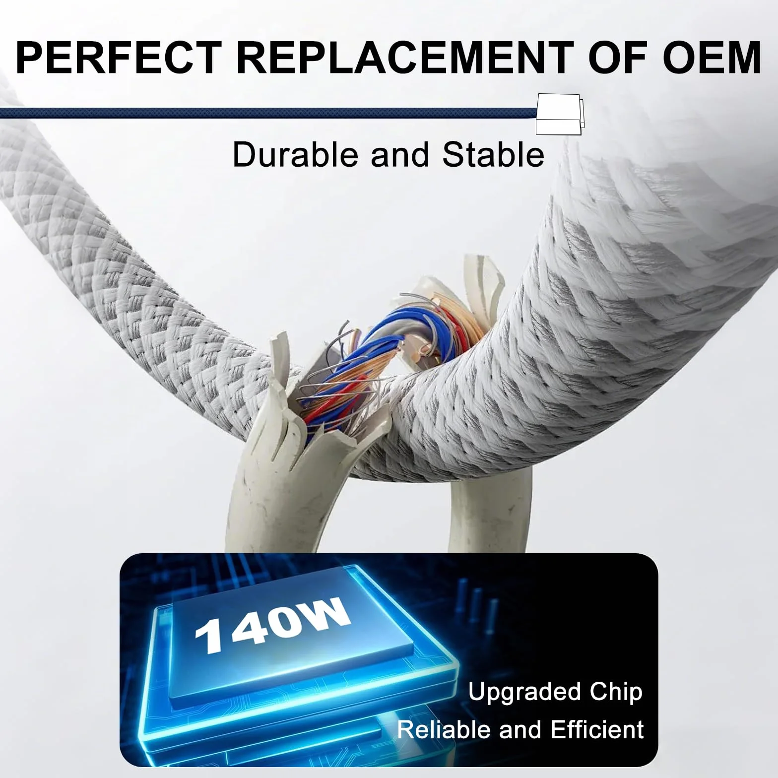 Câble USB C vers MagSafe 3 Charge Rapide 140 W avec LED Compatible MacBook Pro M1 2021/M2 2023 M3/M3 Pro/M3 Max 2025 Bleu