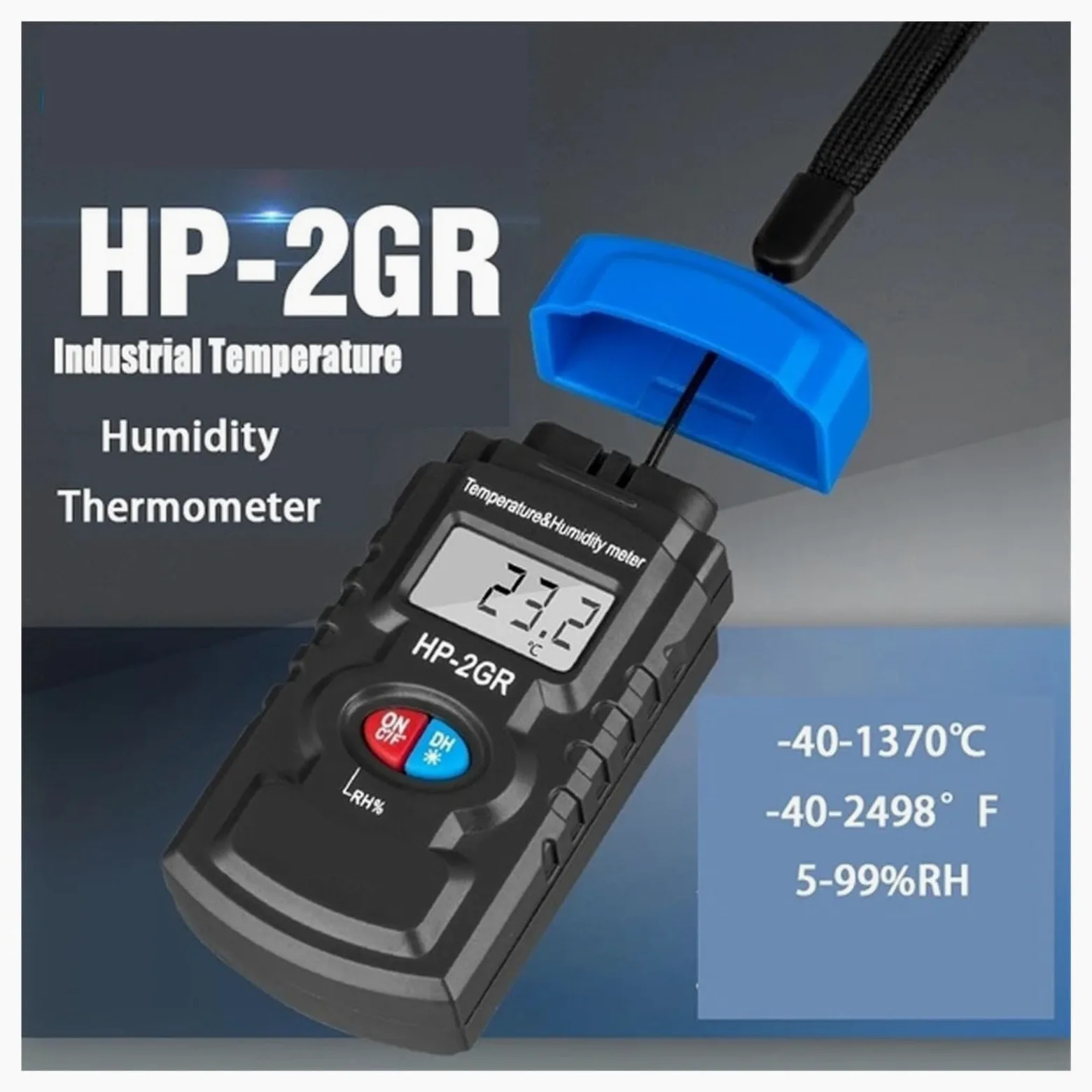 Hygromètre numérique for thermomètre et humidité avec rétroéclairage et maintien des données Lectures claires
