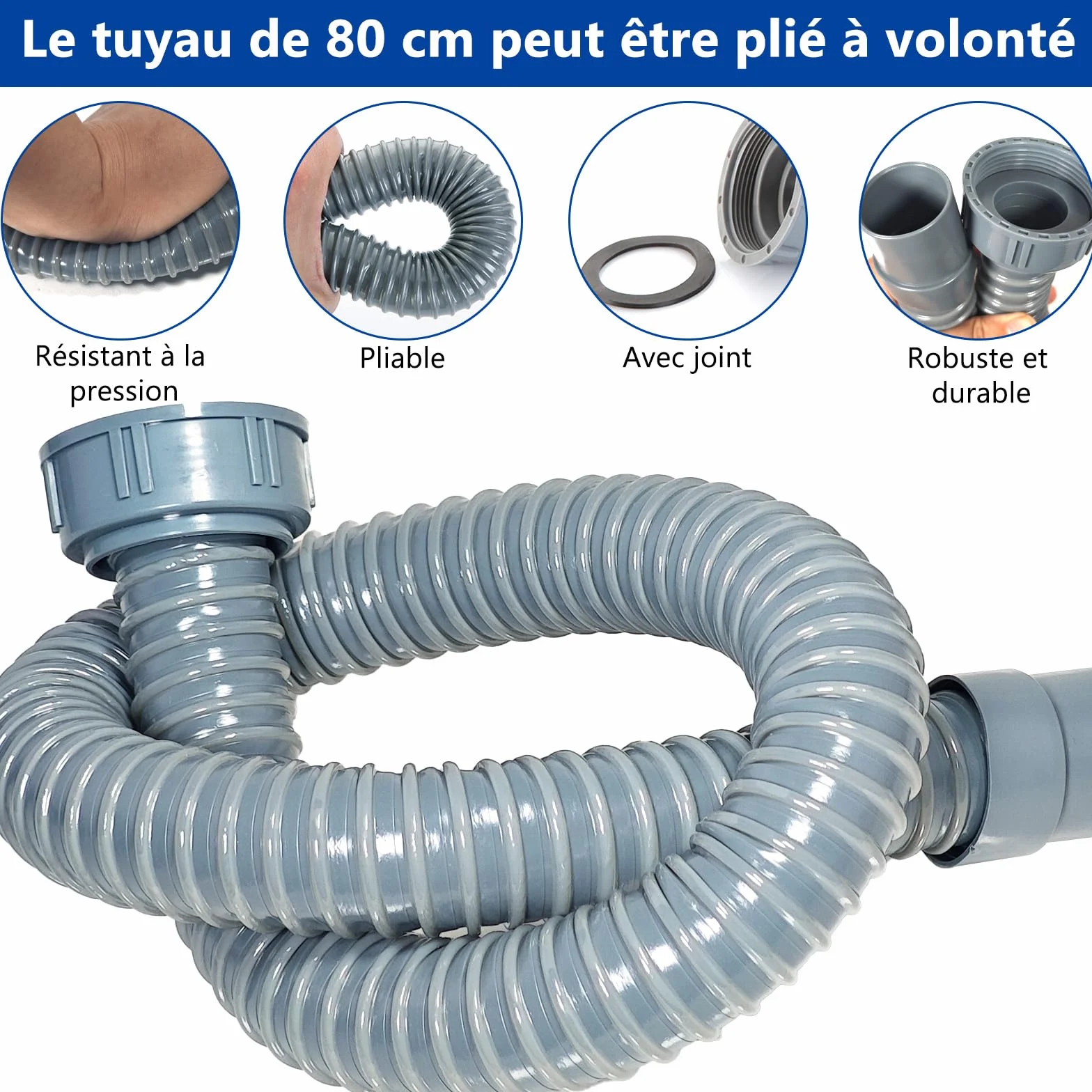 Récupérateur Eau de Pluie pour Tuyau de Descente Ø 90-110mm, Toitures Jusqu'à 80 m²
