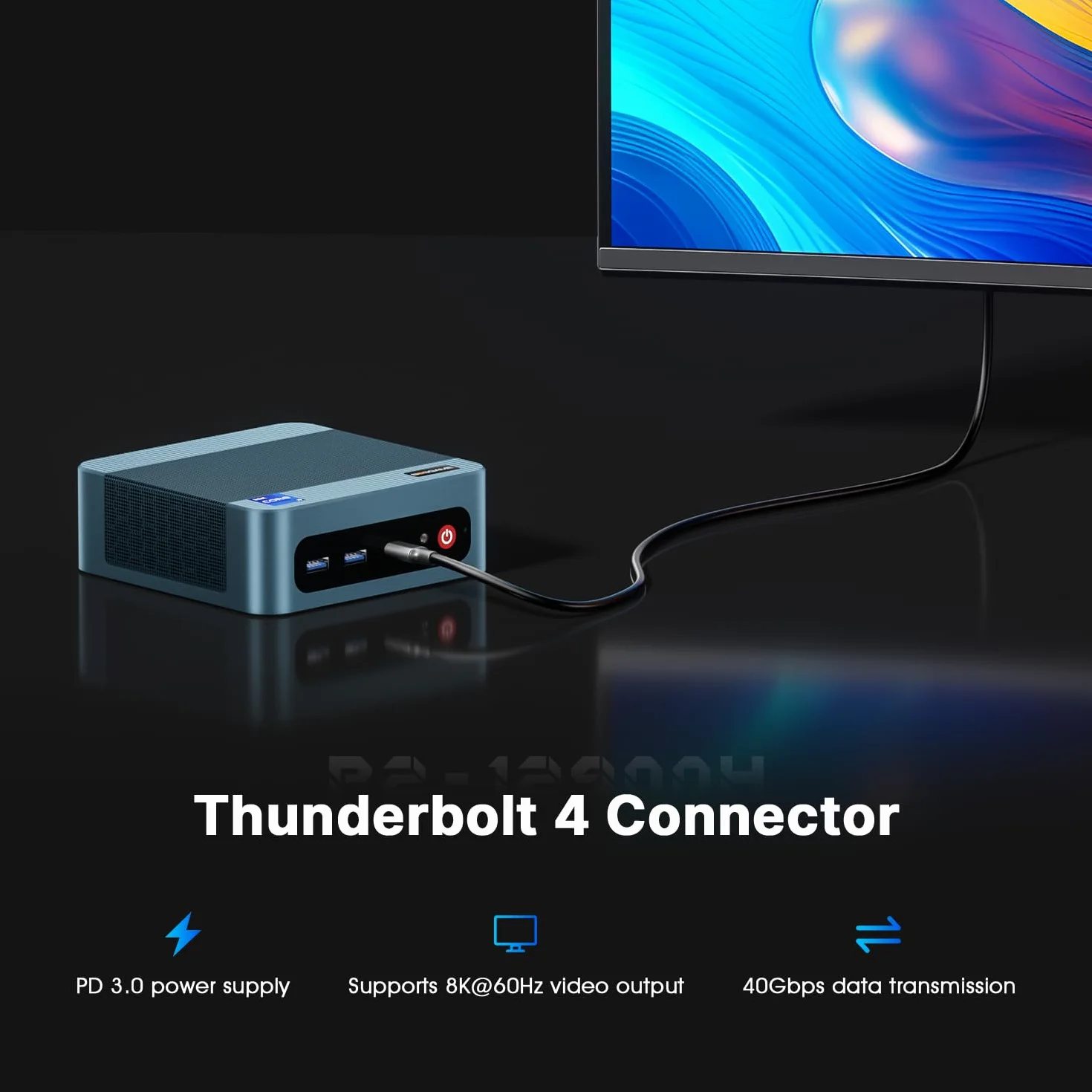 BOSGAME P2 Pro Mini PC Intel Core i9-12900H 5.0GHz Windows 11 Pro 32Go DDR5 1To SSD PCIe 4.0 Bureau