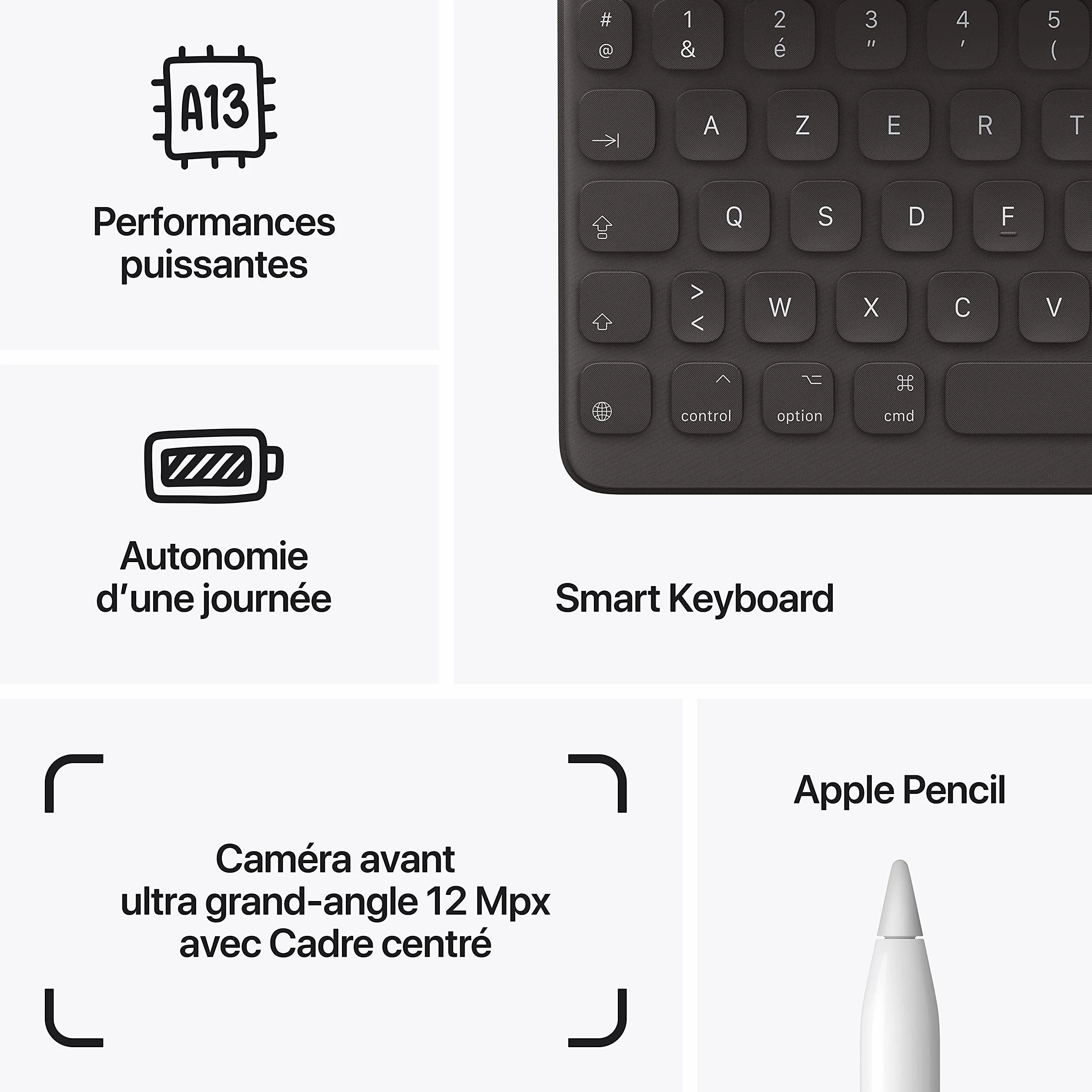 Apple iPad 10.2 cal Wi-Fi 256 Go Gris Sidéral Reconditionné
