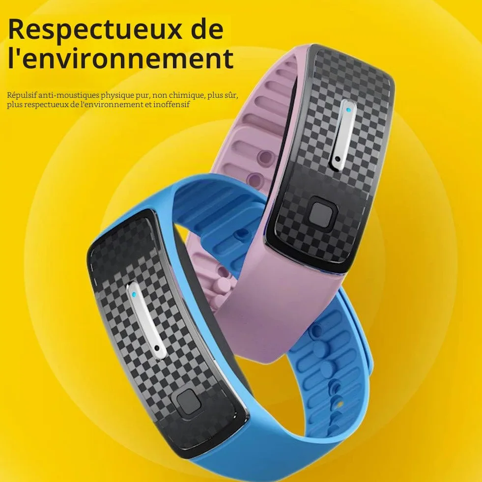 Bracelet Insectifuge Rechargeble, Bandes de Moustique, Anti Bracelet de Moustique pour des Activités en Plein Air D'adultes D'enfants (Blanc)