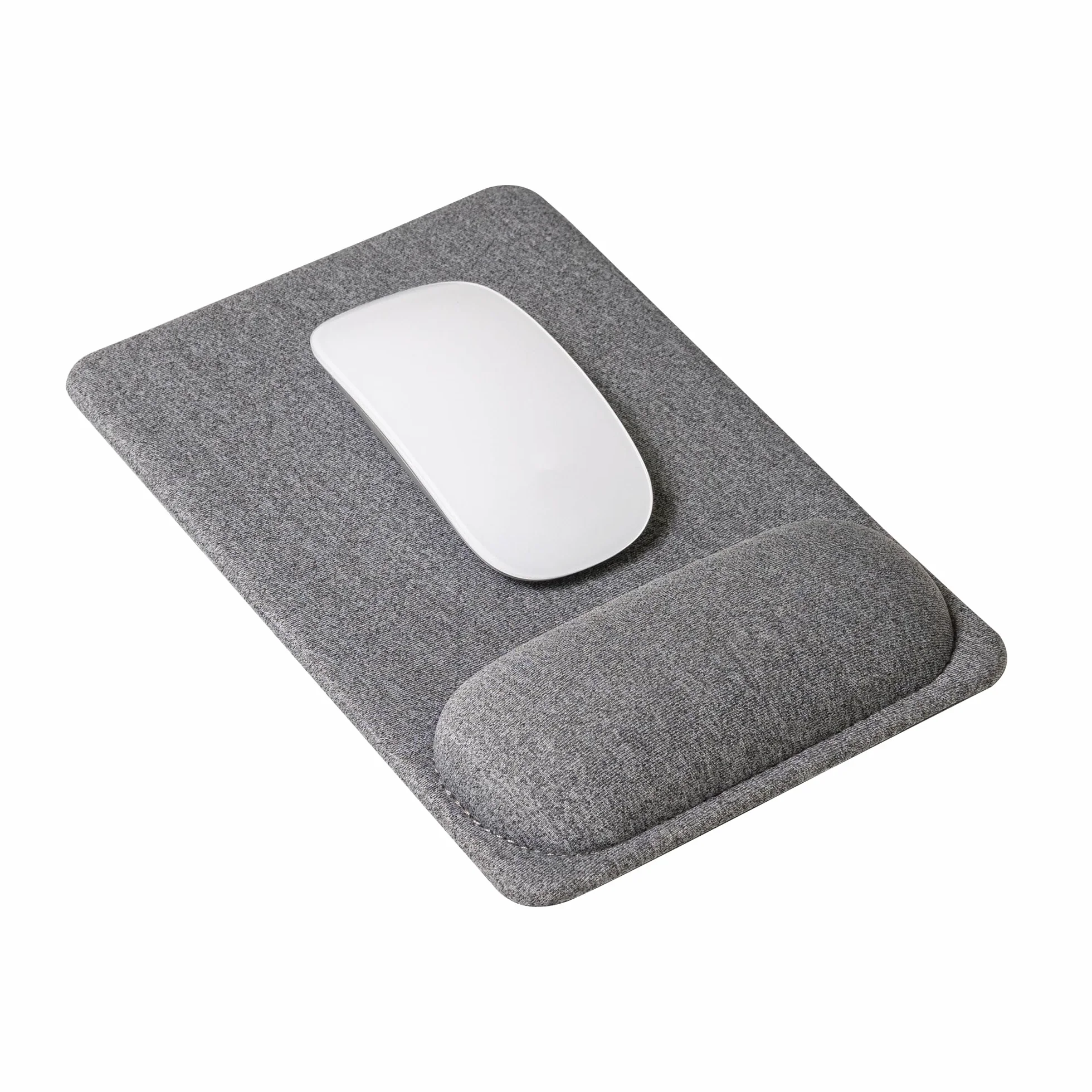 SenseAGE Tapis de Souris Ergonomique avec Repose Poignet, Base Antidérapante 22,5 x 15,5 cm Gris