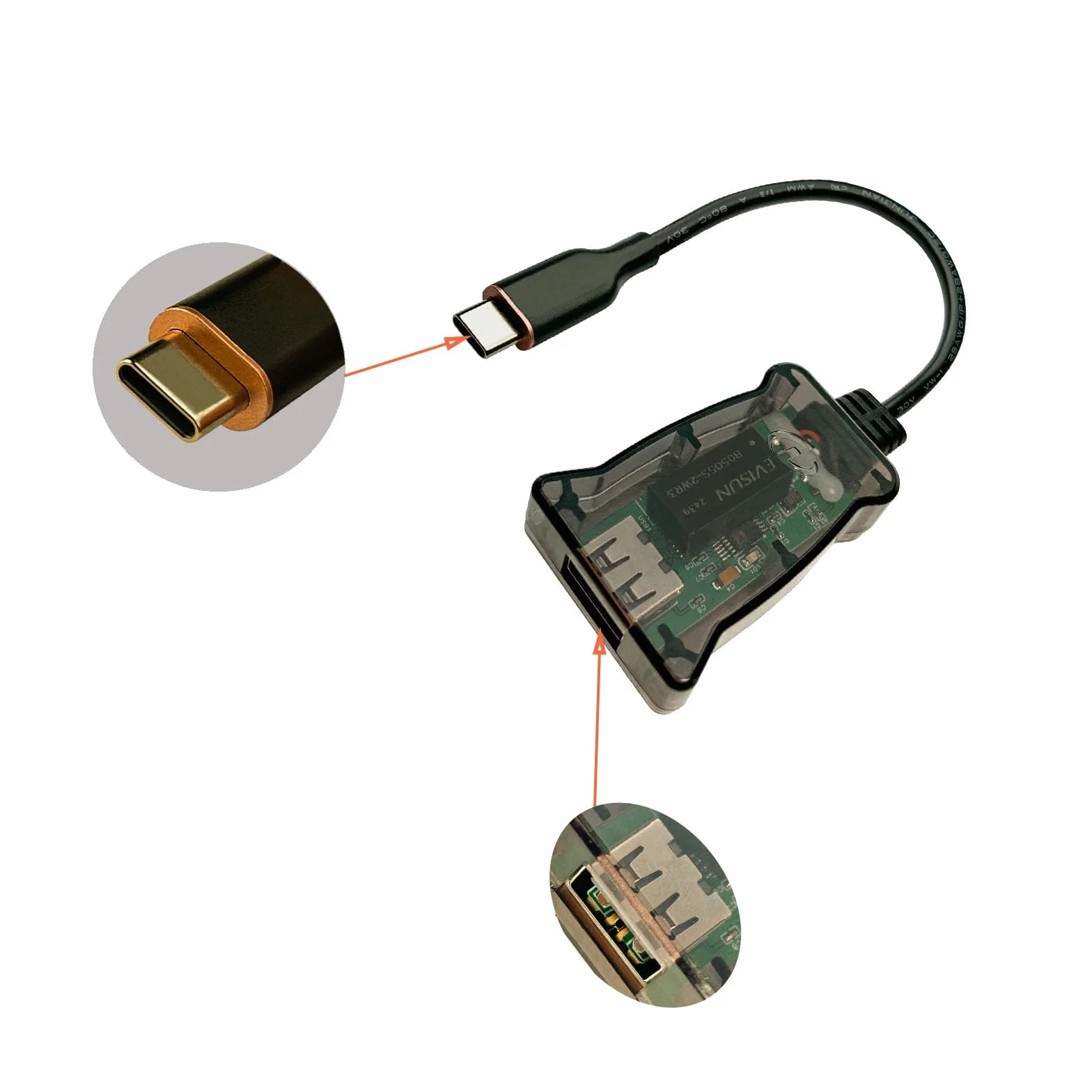 DSD TECH Isolateur USB-C 480M haute vitesse SH-G01C 0,5FT