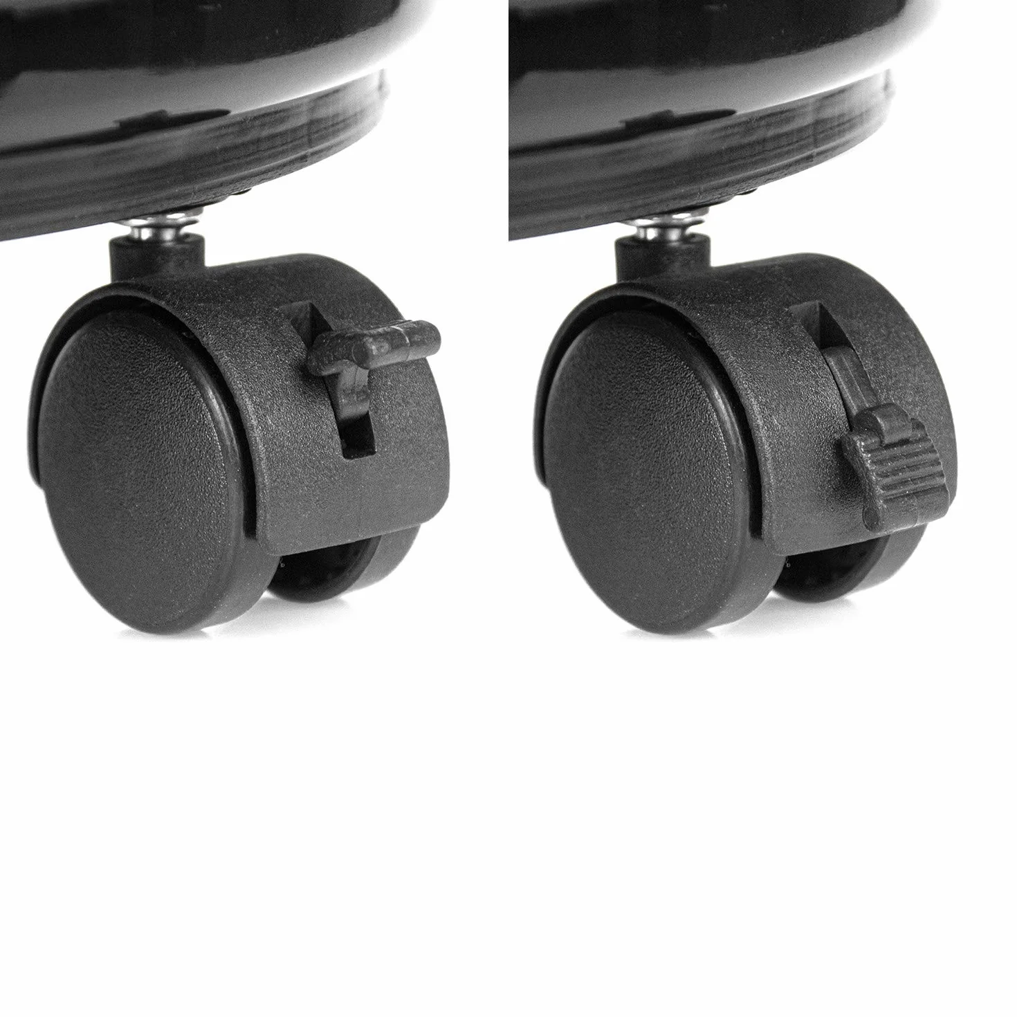 Lot de 3 Supports Ronds pour Pots de Fleurs Chariot avec Roulettes Universelles 30cm Noir