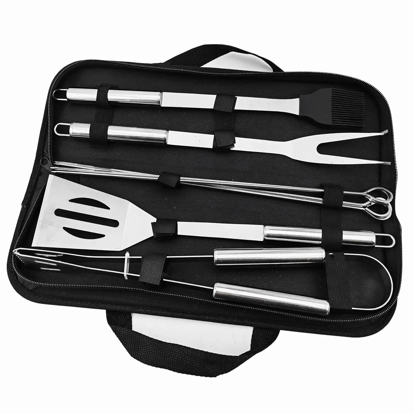 NewlineNY Kit de 9 outils de barbecue en acier inoxydable