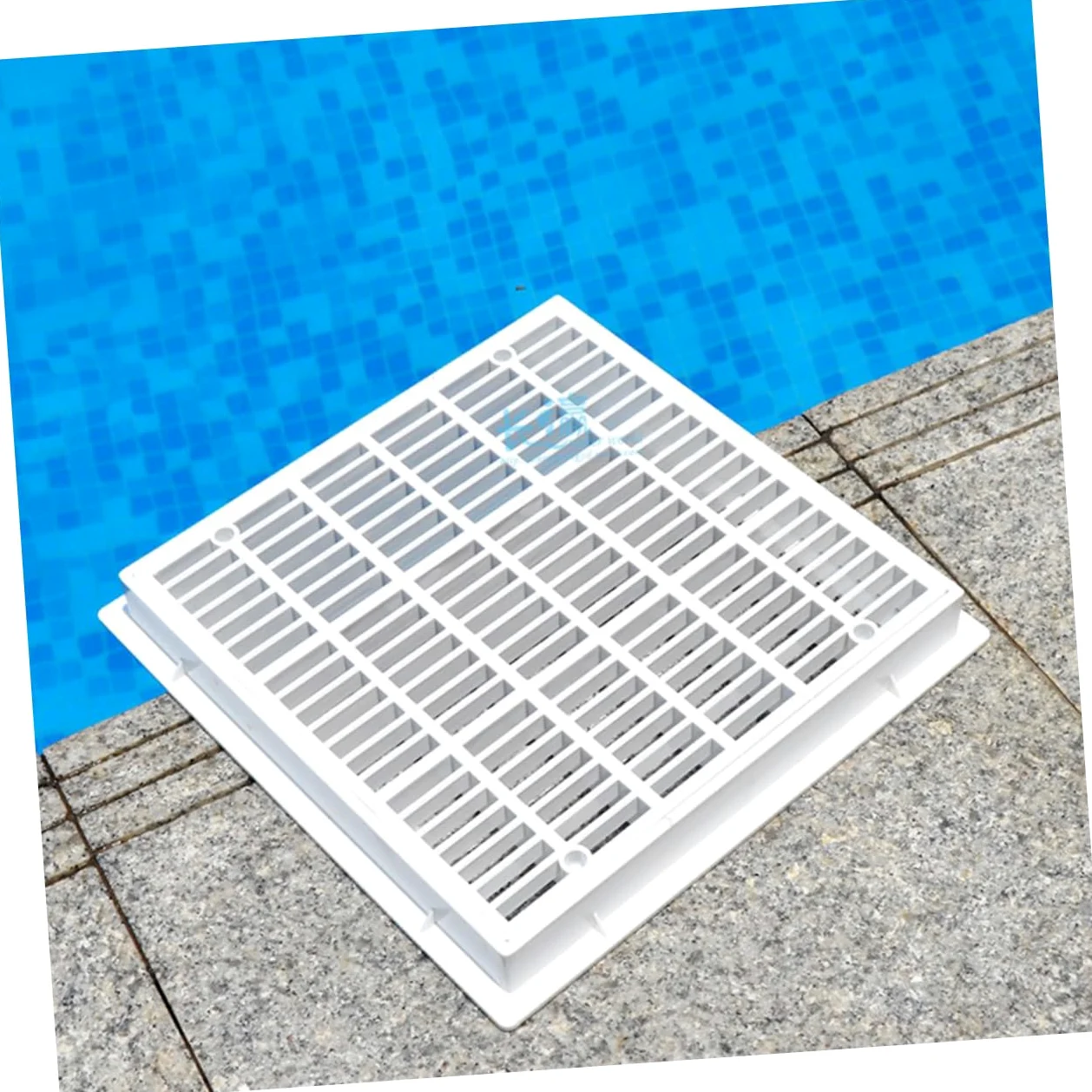 ibasenice Outil pour égouttoir Sol Piscine Accessoire extérieur égouttoir Principal carré Blanche