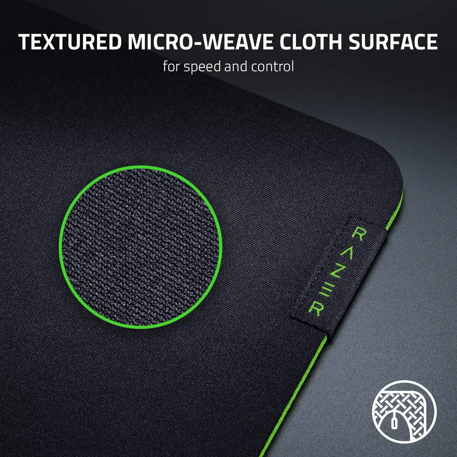Razer Gigantus V2 Medium Tapis de Souris Gaming Souple 360x275x3mm Tissu texturé en microtissu Caoutchouc Antidérapant Noir