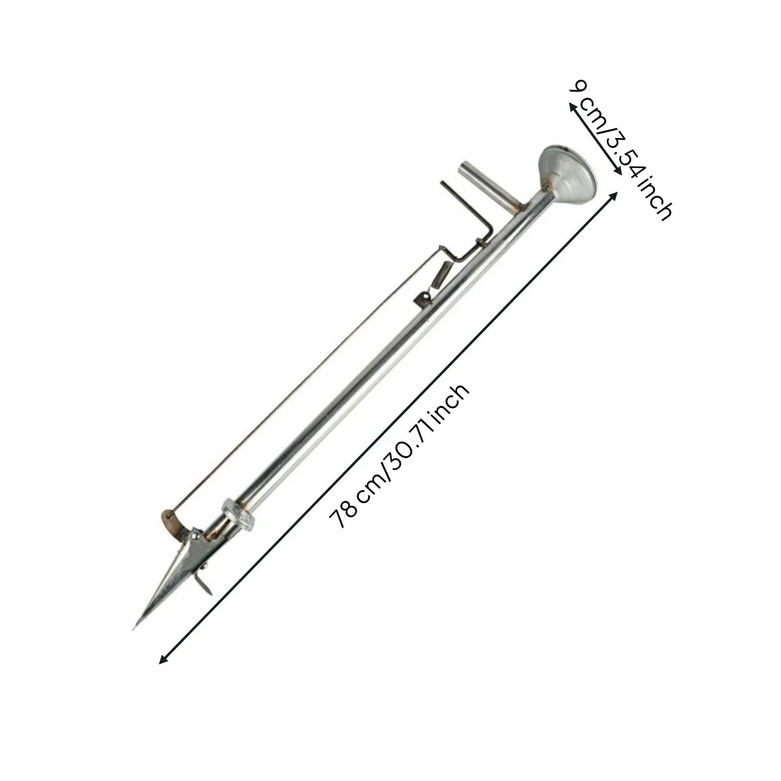 predolo Semoir à Main avec Poignée en Métal Semoir Manuel Compact Outil pour Agriculteurs, Jardin, 32型点播器