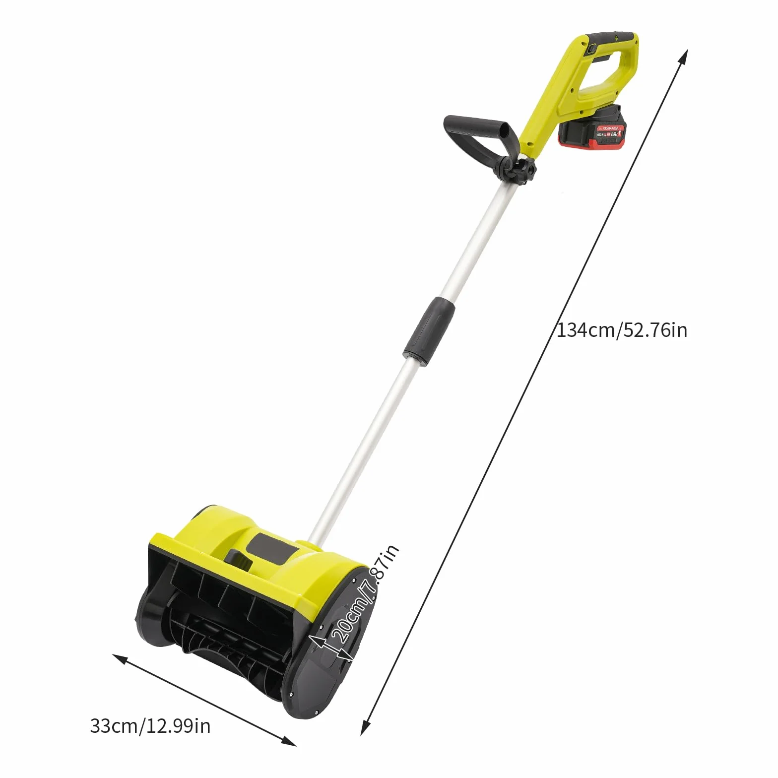 Souffleuse à Neige sans Fil 1200 W 2200 TR/Min Batterie Lithium 4,0 Ah 32 cm