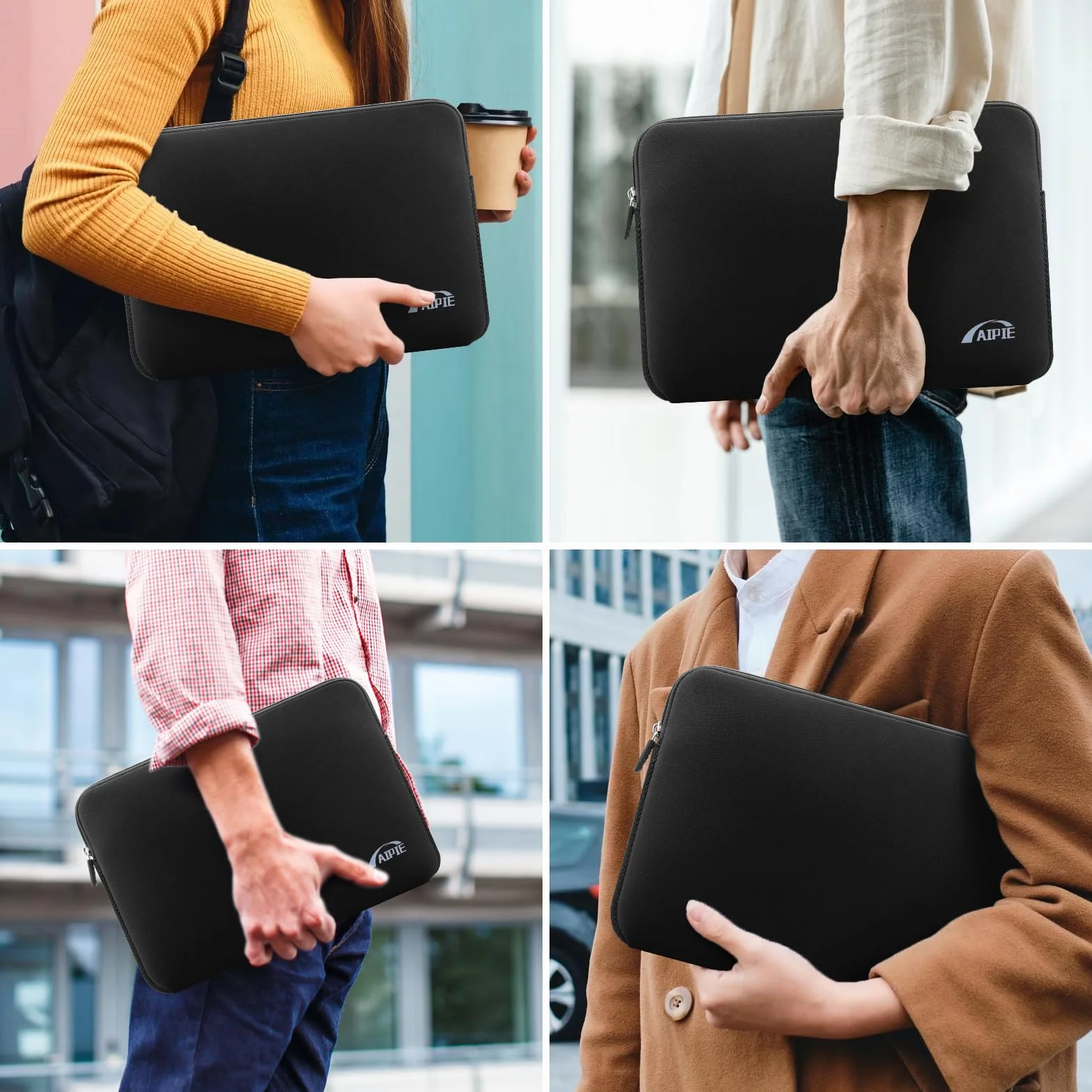 Housses pour MacBook 13 Pouces MacBook Air Pro M1 M2, Surface Pro Sac Pochette de Protection Ordinateur Portable Compatible Apple (32x23x2,5cm, Noir)
