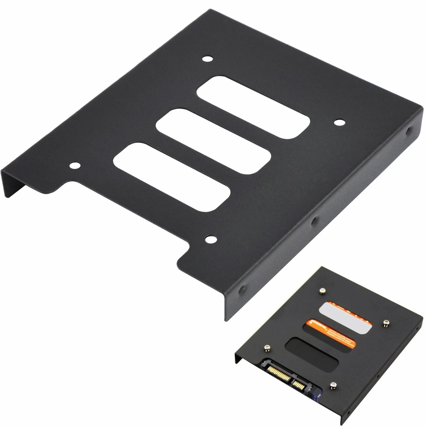 TRIXES Métal Noir 2,5 Pouces SSD Kit de Montage de Disque Dur Interne 3,5 Pouces