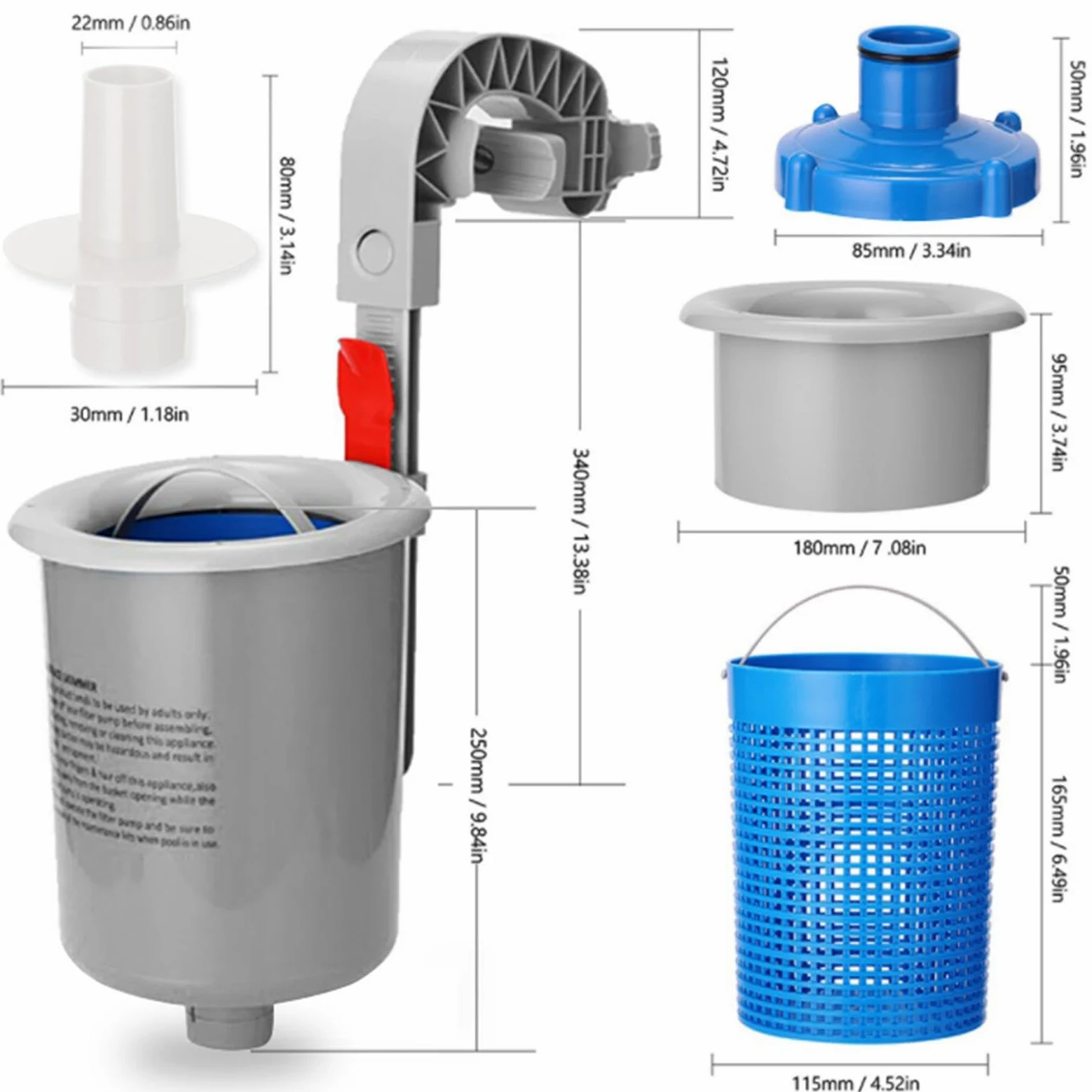Écumeur de Surface Automatique, Robot Nettoyeur de Piscine, Kits D'écumeur Mural pour Bassin, Filtre Flottant pour Débris de Surface, Racleurs de