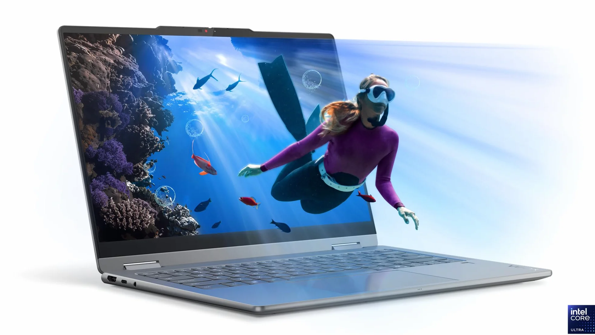 Lenovo Yoga 7 2-en-1 14ILL10 Ordinateur Portable 14" WUXGA OLED Tactile Intel Ultra 5 226V RAM 16Go SSD 512Go Intel Arc Windows 11 Clavier AZERTY Gris
