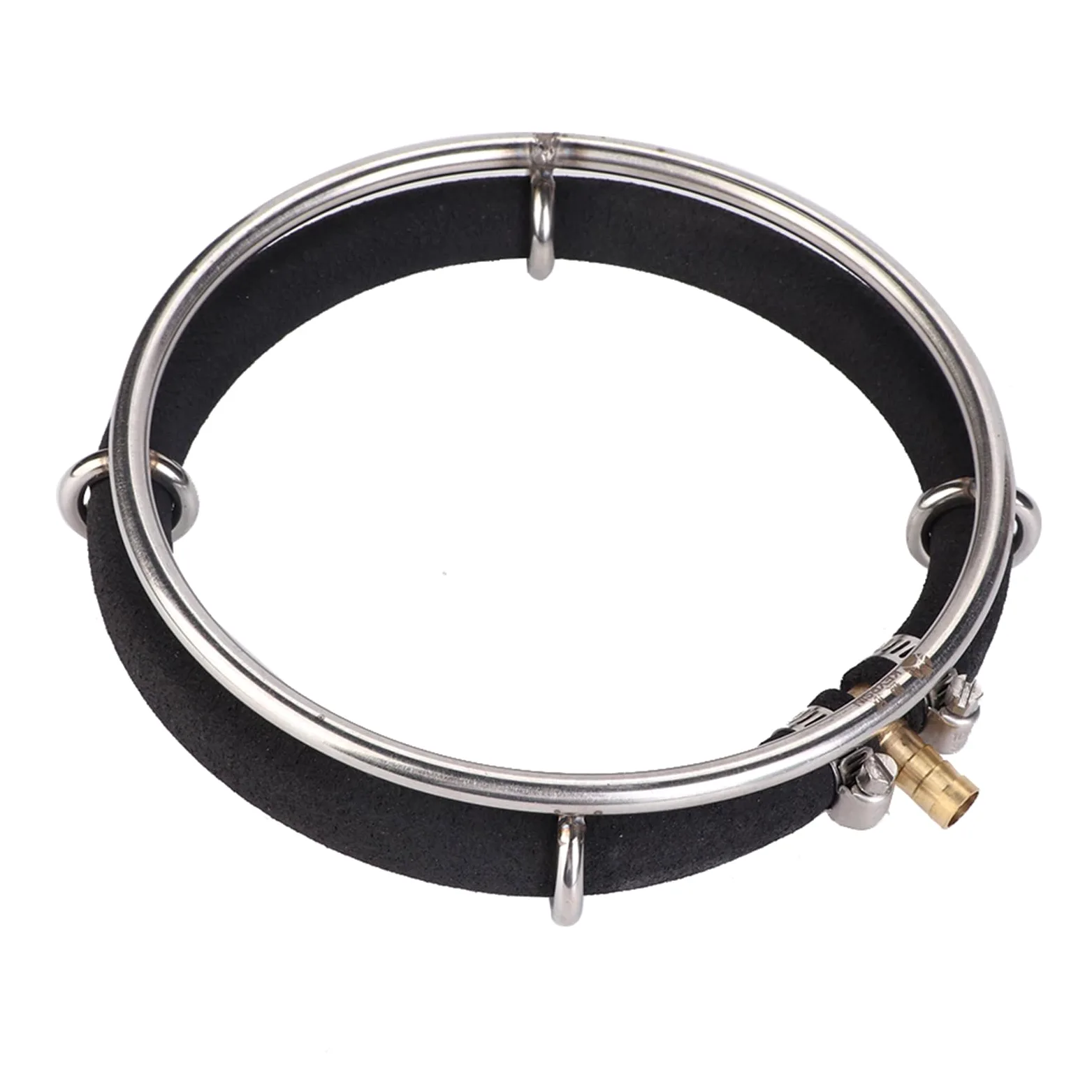 Diffuseur d'air pour bassin en acier inoxydable lesté Aérateur hydroponique KoiPond Tri Ring – Améliore la santé des poissons et des plantes (5 boucles/Ø 55 cm)