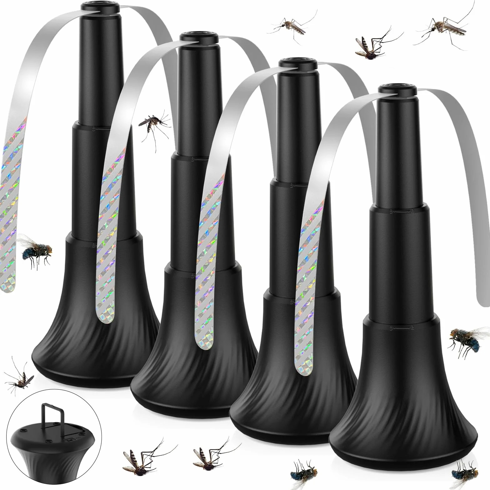 Ventilateur Anti Mouches de Table Pliable, Répulsif Moustiques Guêpes Suspendu Posé Extérieur