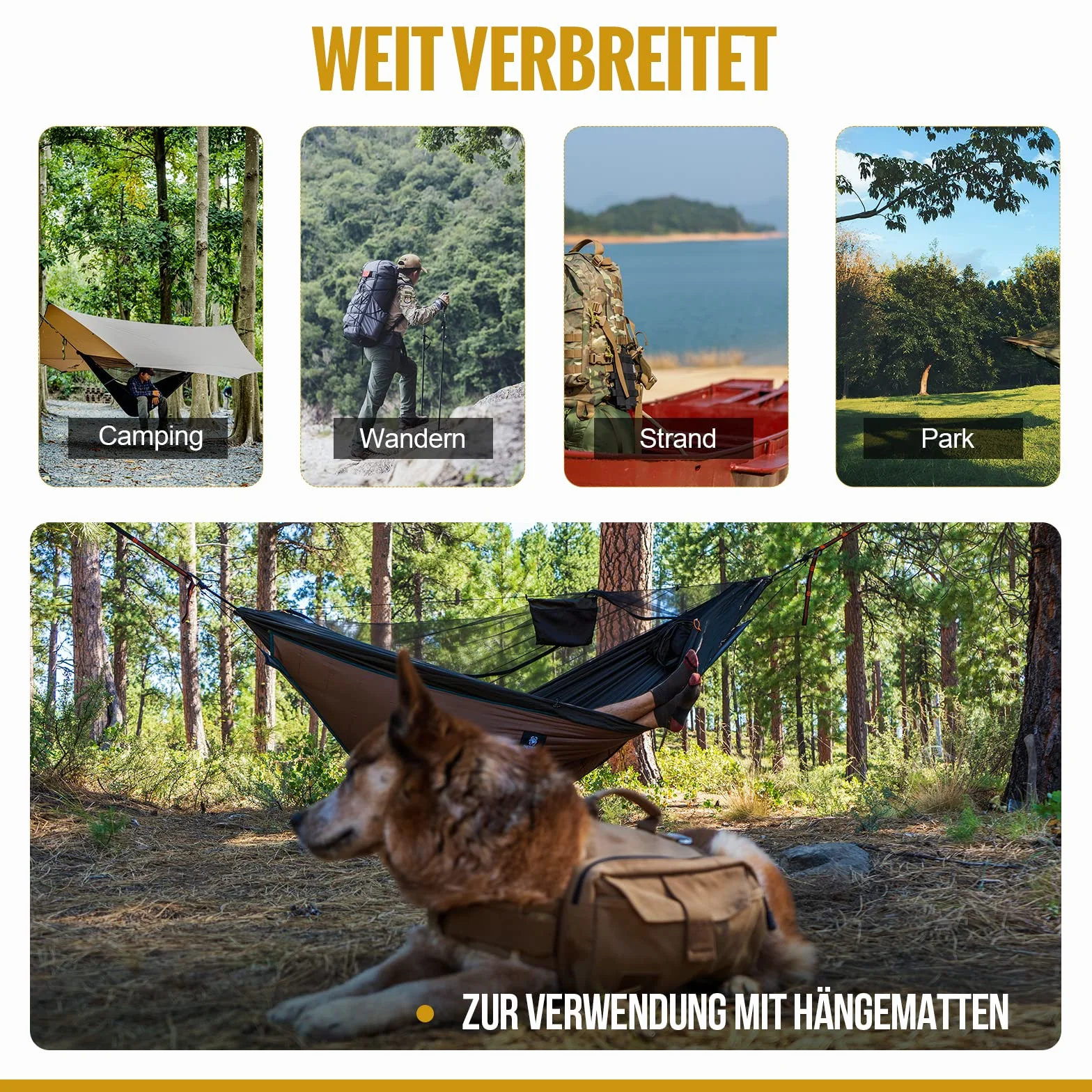 OneTigris Hideout Hamac Underquilt Isomats Underblanket pour hamacs sous-Couverture Thermique Ultraléger pour Outdoor Randonnée Camping 280x120cm(Coyote Marron)