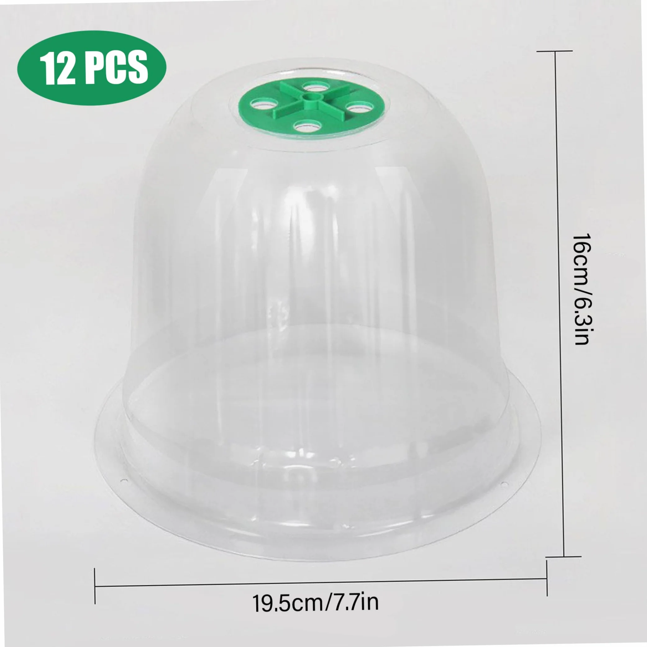 Cloche de Potager 12 pièces PVC réutilisable avec évent réglable Transparente