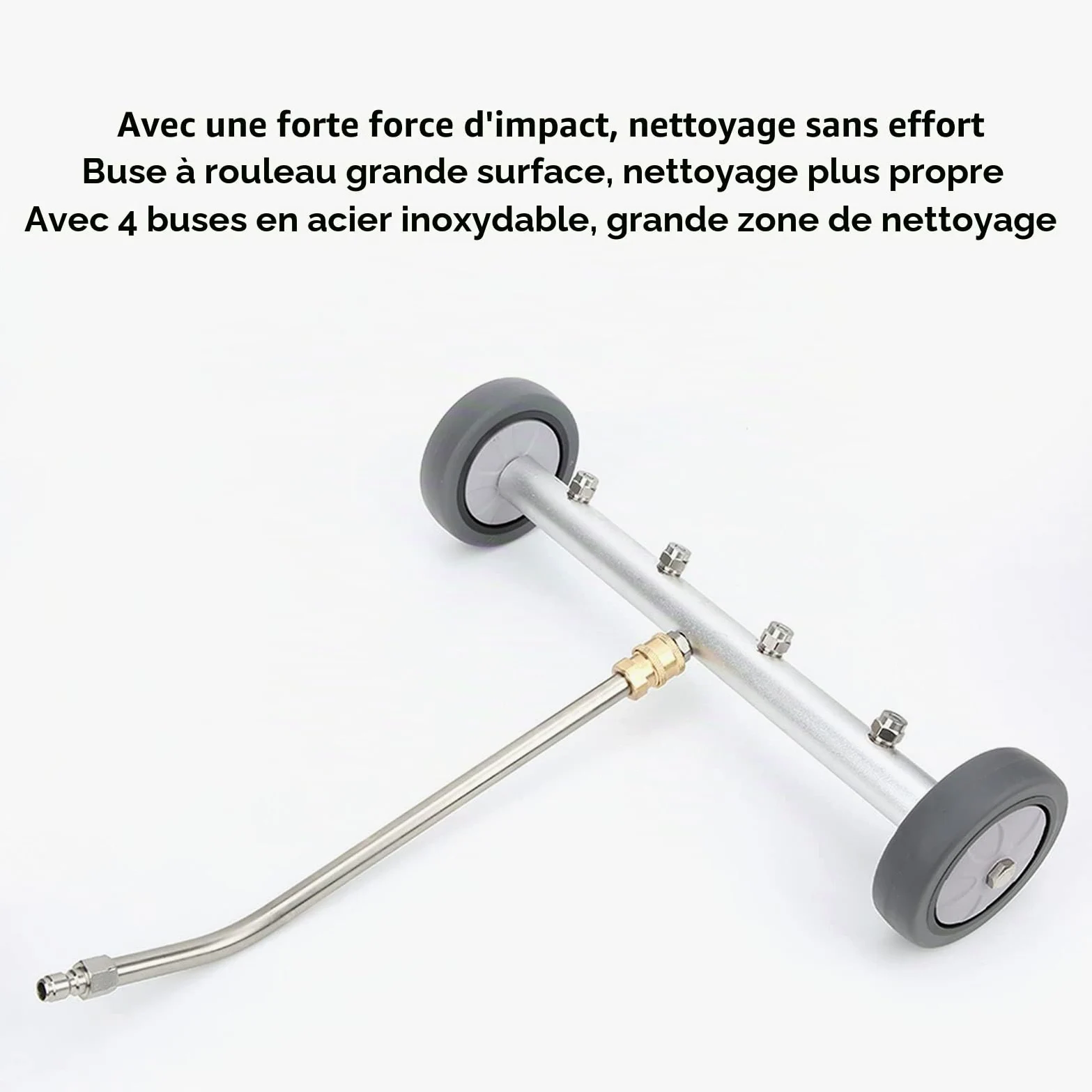 Laveuse à pression sous le chariot, nettoyeur de balai à eau en forme d'éventail, prise rapide 1/4 pour nettoyeur haute pression