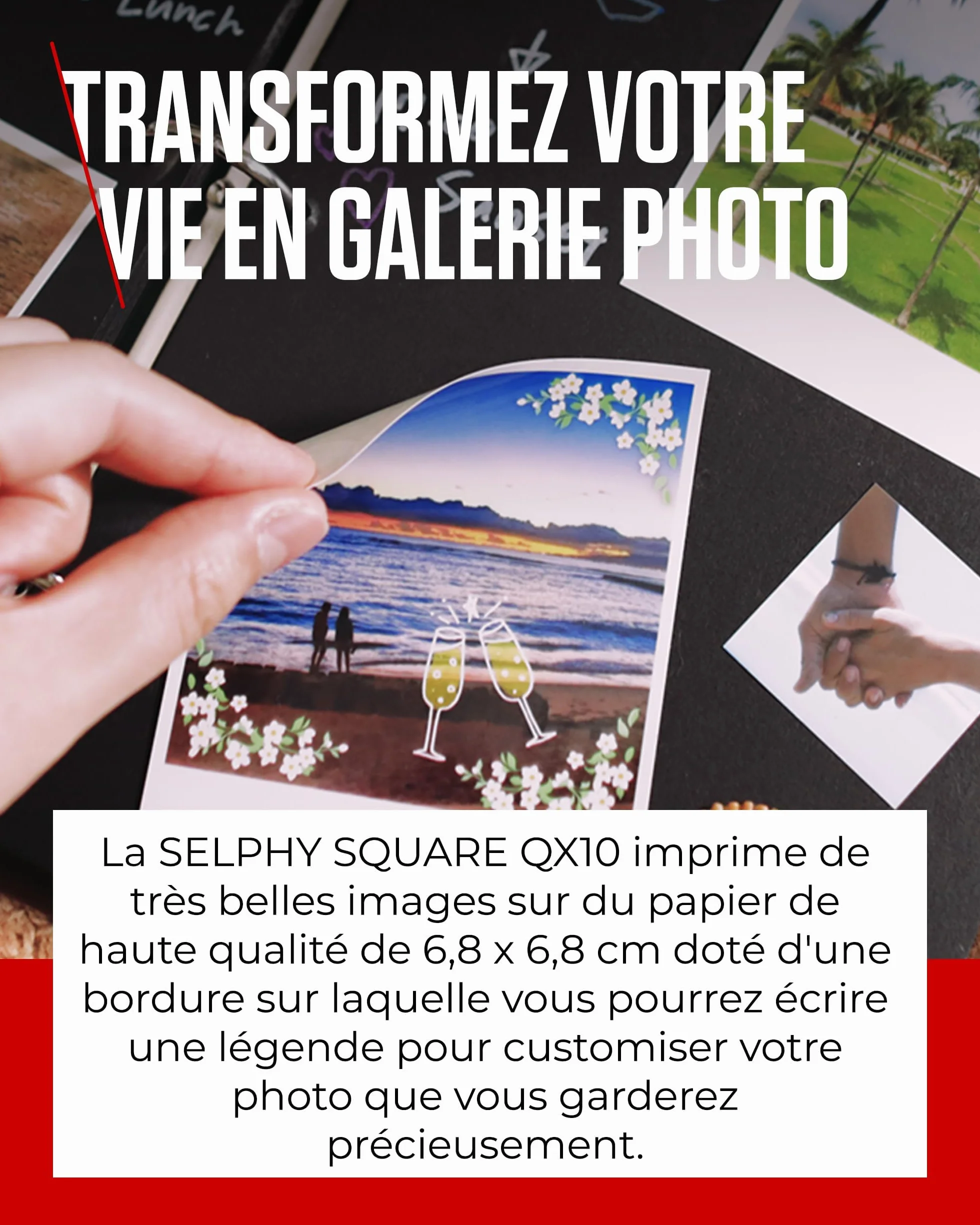 Canon SELPHY Square QX10 Imprimante Photo Portable - Blanc