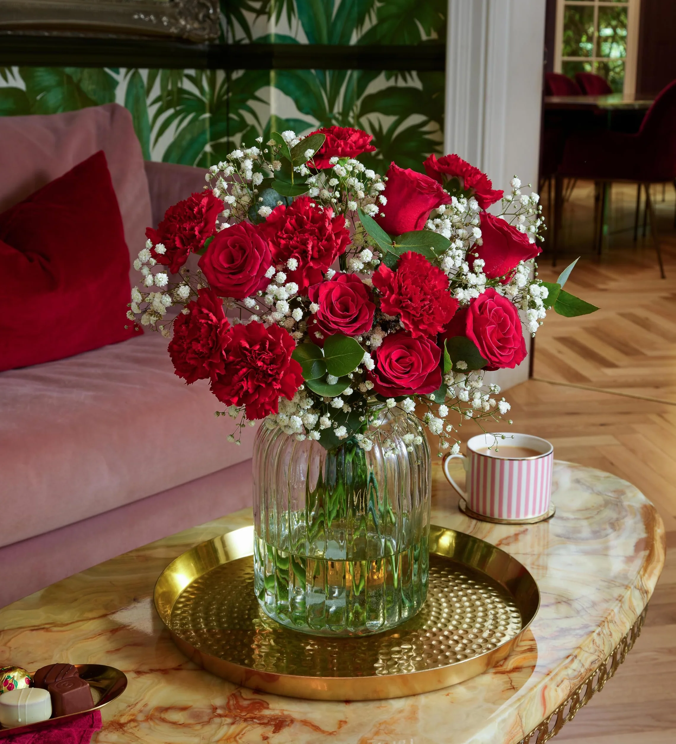 Amore Bouquet Bouquet de roses rouges Saint-Valentin Cadeau fleurs fraîches