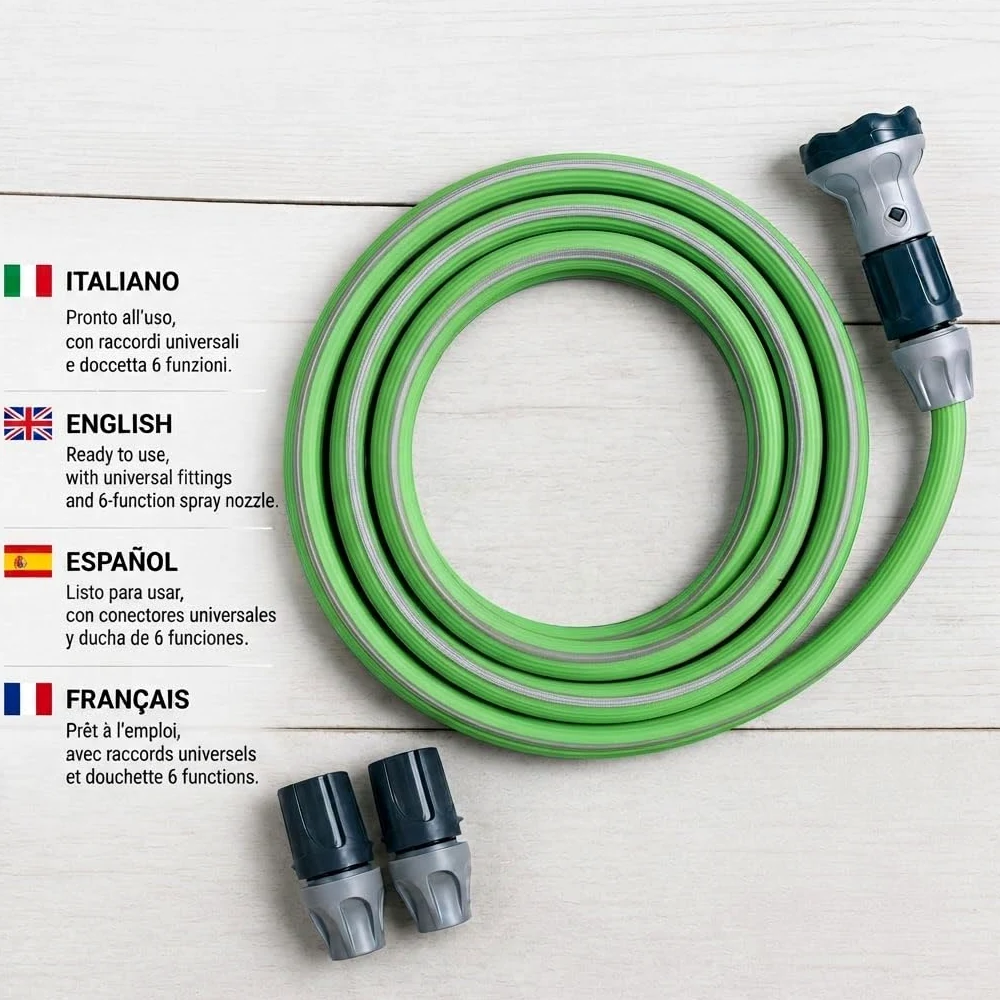 Idroeasy 30 Mètres - Tuyau d'Arrosage Extensible Tuyau d'Arrosage Anti Torsion, Eau Jardin Irrigation Pipe Anti-nœud
