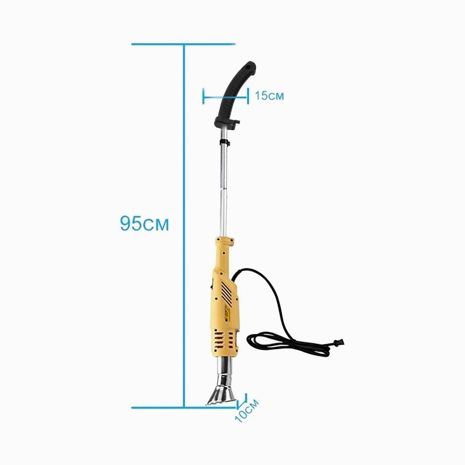 Désherbeur thermique électrique 2000W, brûleur de mauvaises herbes, tondeuse à gazon, désherbant Air chaud jusqu'à 650 °C, outils d'élimination l'herbe, flamme des,Haute Efficacité(Blauw)