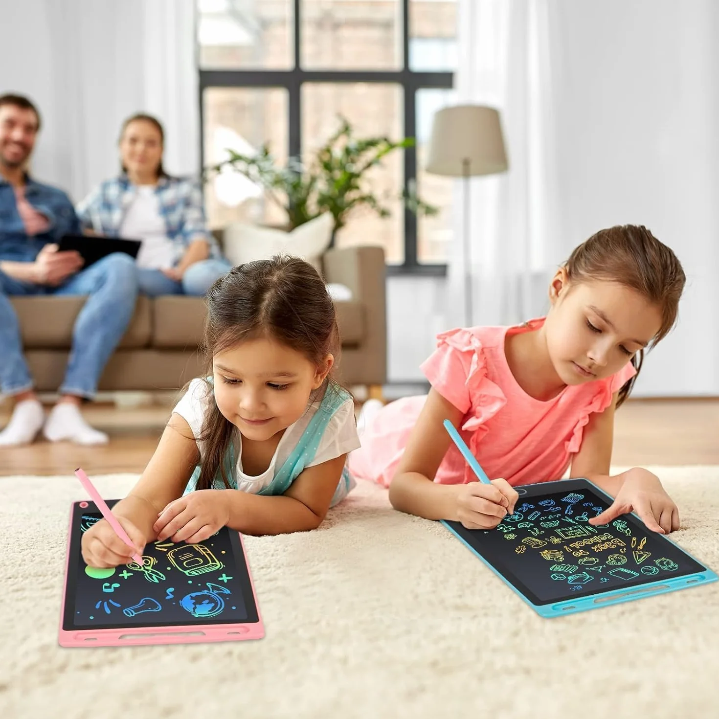 Tablette Dessin Enfant 12 Pouces LCD Ardoise Magique Jouet Educatif Filles Garçons