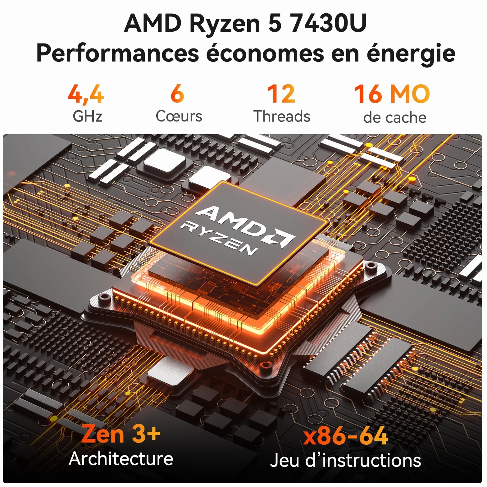 GEEKOM A5Pro Mini PC AMD Ryzen 5 7430U 16 Go RAM 512 Go SSD Aluminium Windows 11 Pro USB4 LAN 2,5G 8K Quad Display