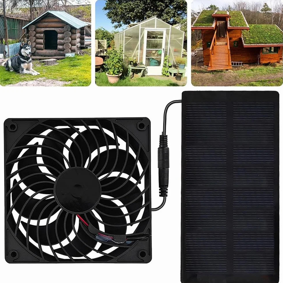 Kit de ventilateur et panneau solaire 100 W 12 V étanche